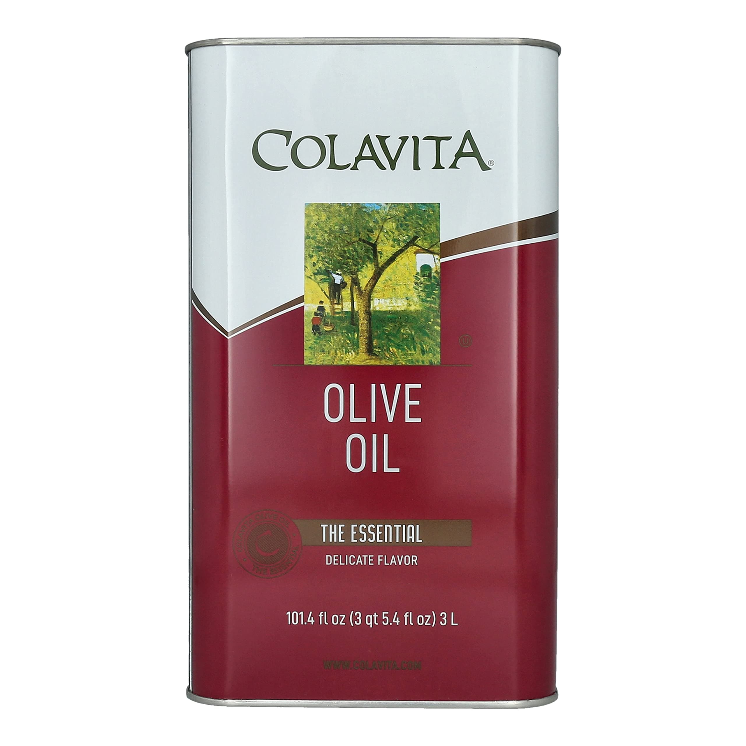 Light and Buttery Olive Oil in Tin, Ideal for Baking and Cooking, 101.4 Fl Oz by Colavita