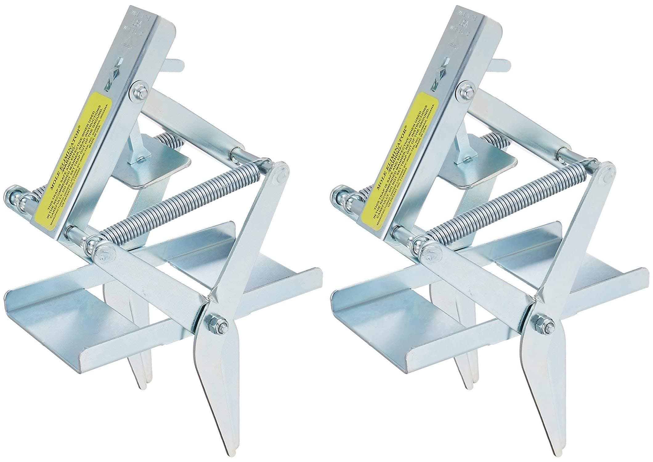Wire Tek 1001 Easyset Mole Eliminator Trap (2 Pack), Mole Traps That Kill Best, Scissor Mole Trap, Mole Killer for Lawns, Mole Traps for Lawns - Made in The USA!!