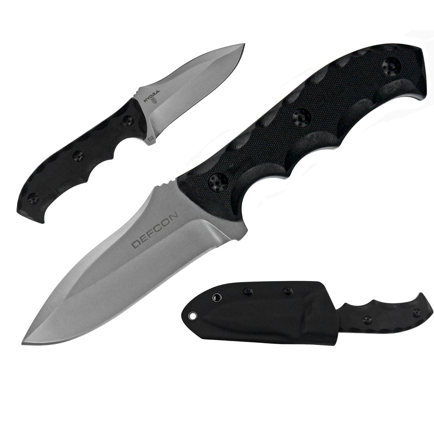 Defcon TD005 8.75" Tactical Fixed Blade D2 Tool Steel with G10 Composite Handle