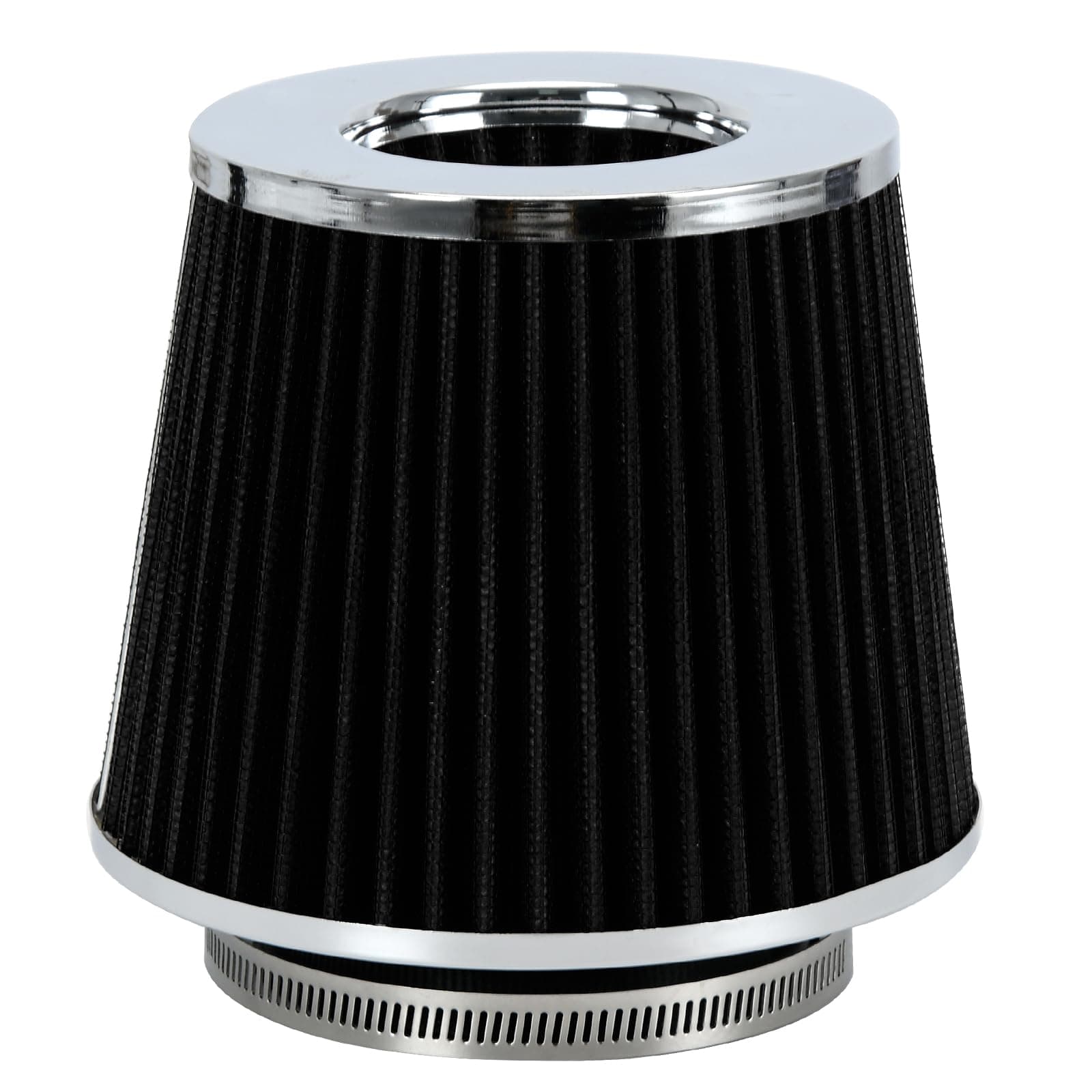 PTNHZ Universal Black 3.5" 89mm High Flow Cold Air Intake Cone Air Filter Power Intake Air Inlet System Air Cleaner