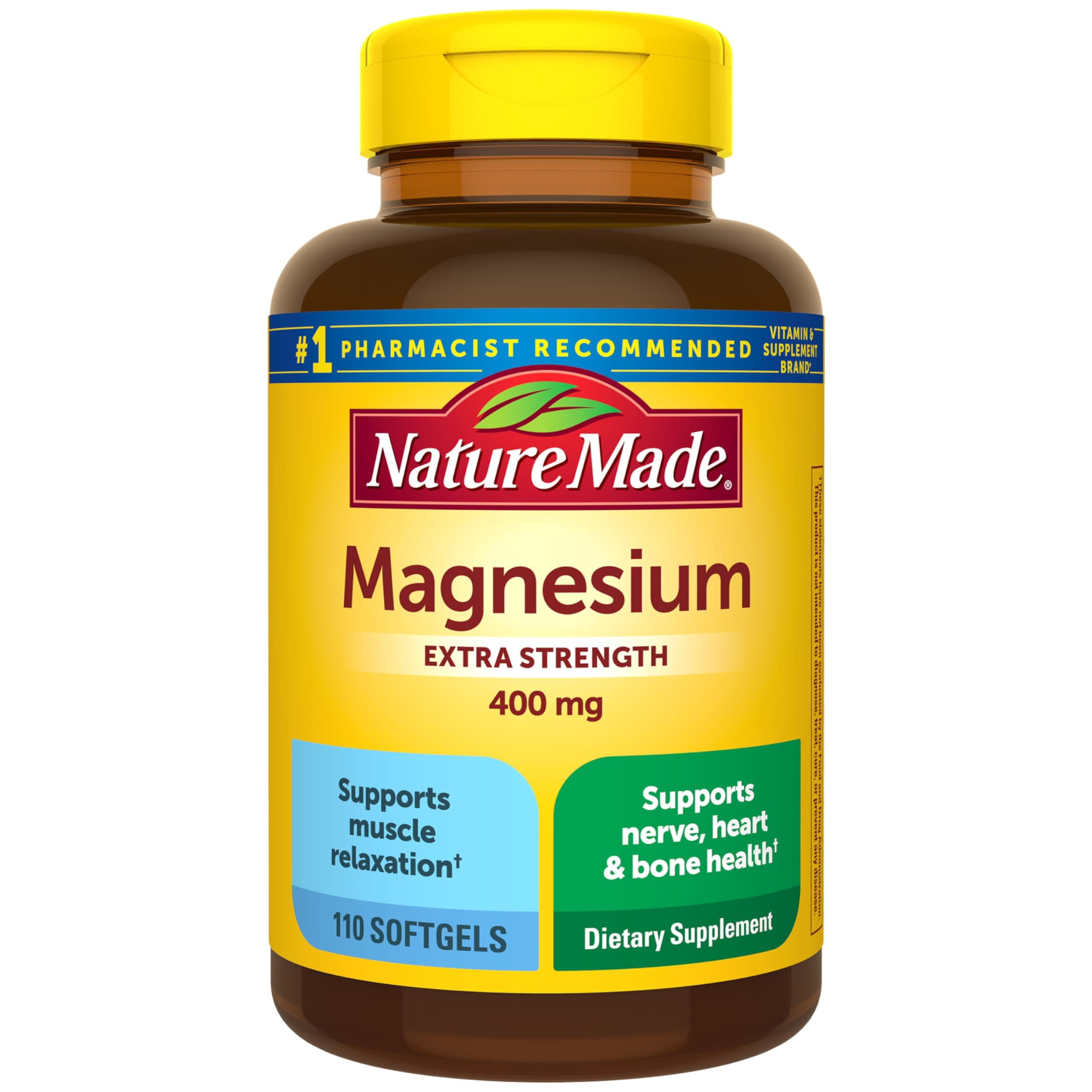 Nature Made High Potency Magnesium 400 mg Softgels, 110 count : 110 count