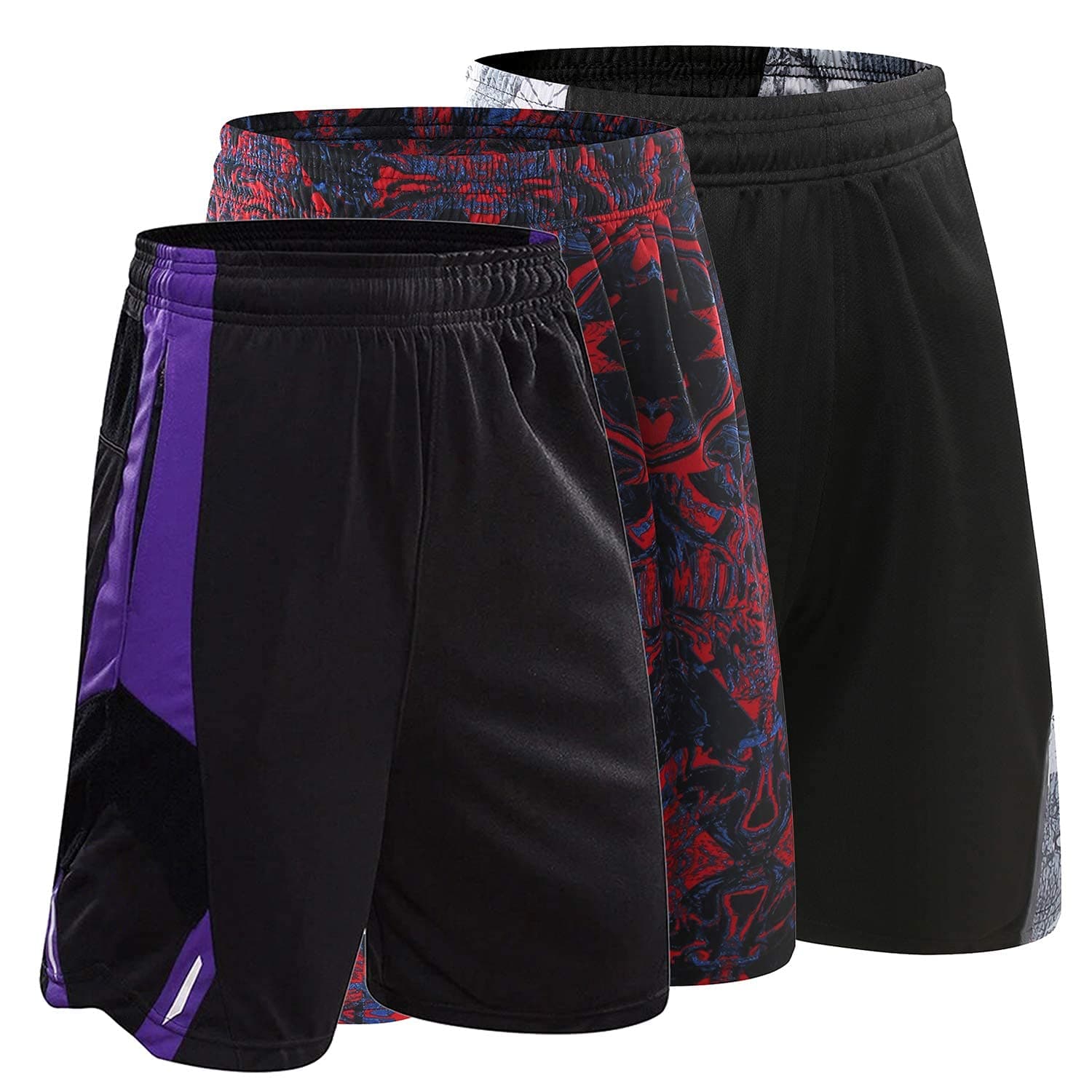 1Bests 3PCS / Set Men's Running Shorts Quick Dry Running Shorts Basketball Pants Sports Pants
