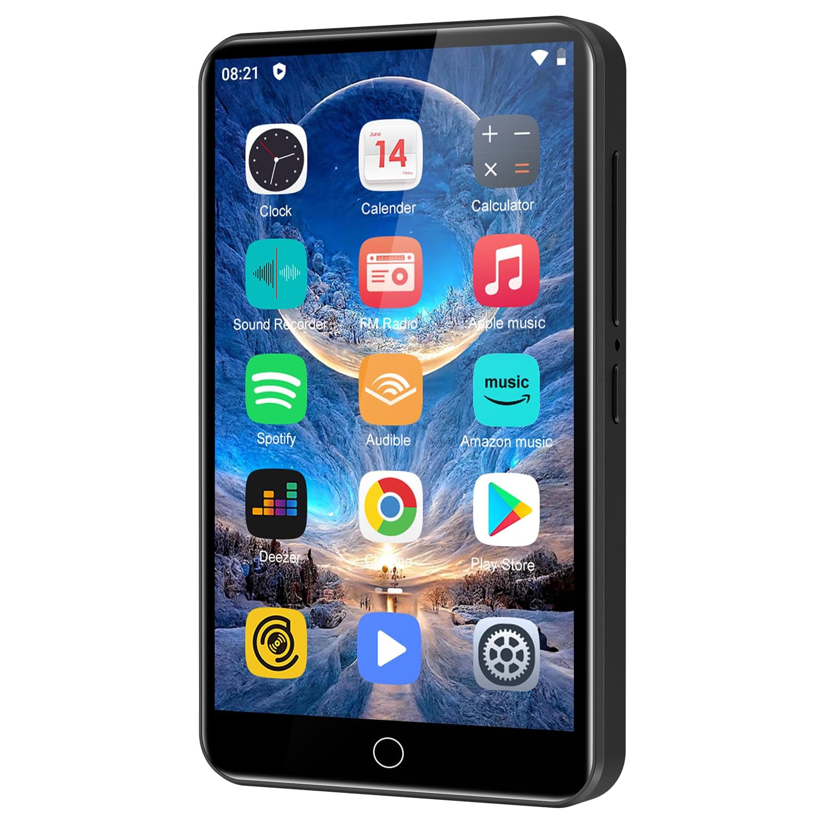 80GB MP3 Player with Bluetooth and WiFi, ZAQE 4.0" Full Touchscreen Mp4 Mp3 Player with Spotify, Audible, Amazon Music, Android Music Player with Speaker, FM Radio, E-Book, Up to 512 GB