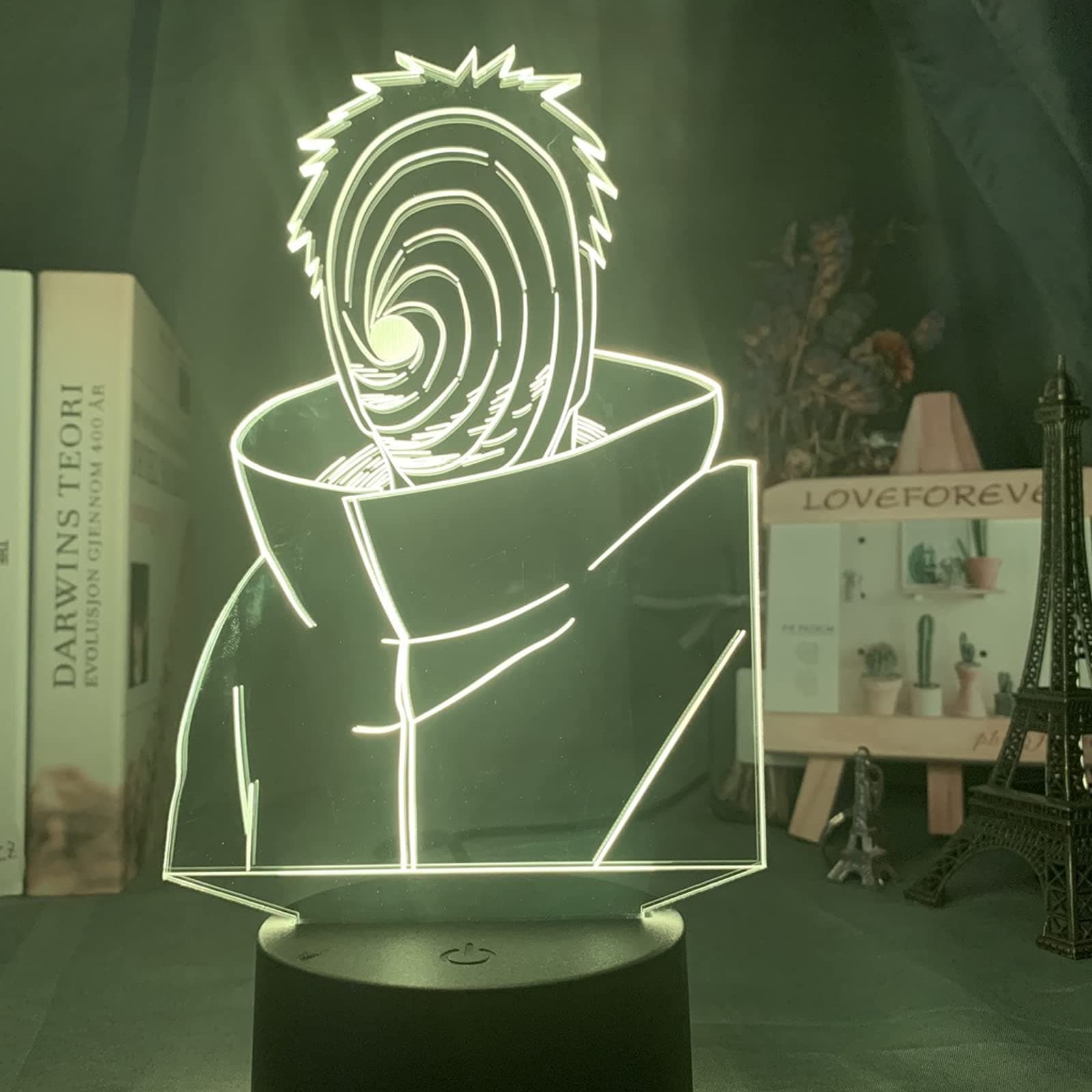 althiqahkey 3D LED Night Light, Japan Anime - Naruto Figures Light, 16 Gradient Color Remote Lamp, Home Bedroom Decor Desk Lamp, Anime Fans Boy Birthday Gift