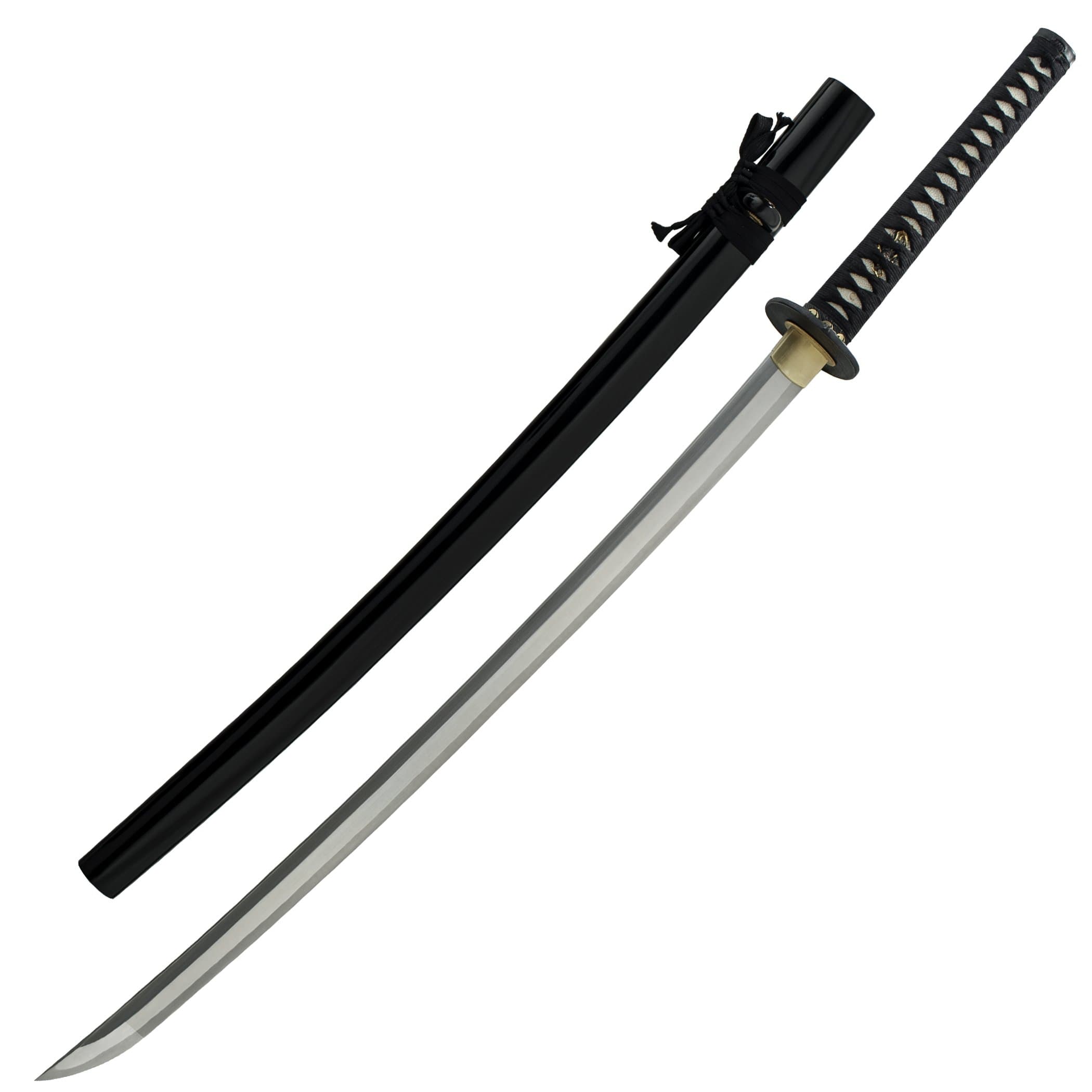 CAS HanweiWind and Thunder Katana Sword, Black, Overall: 42“ Blade Length: 29 1/2“ Handle Length: 11 3/4” Weight: 3lb 5oz