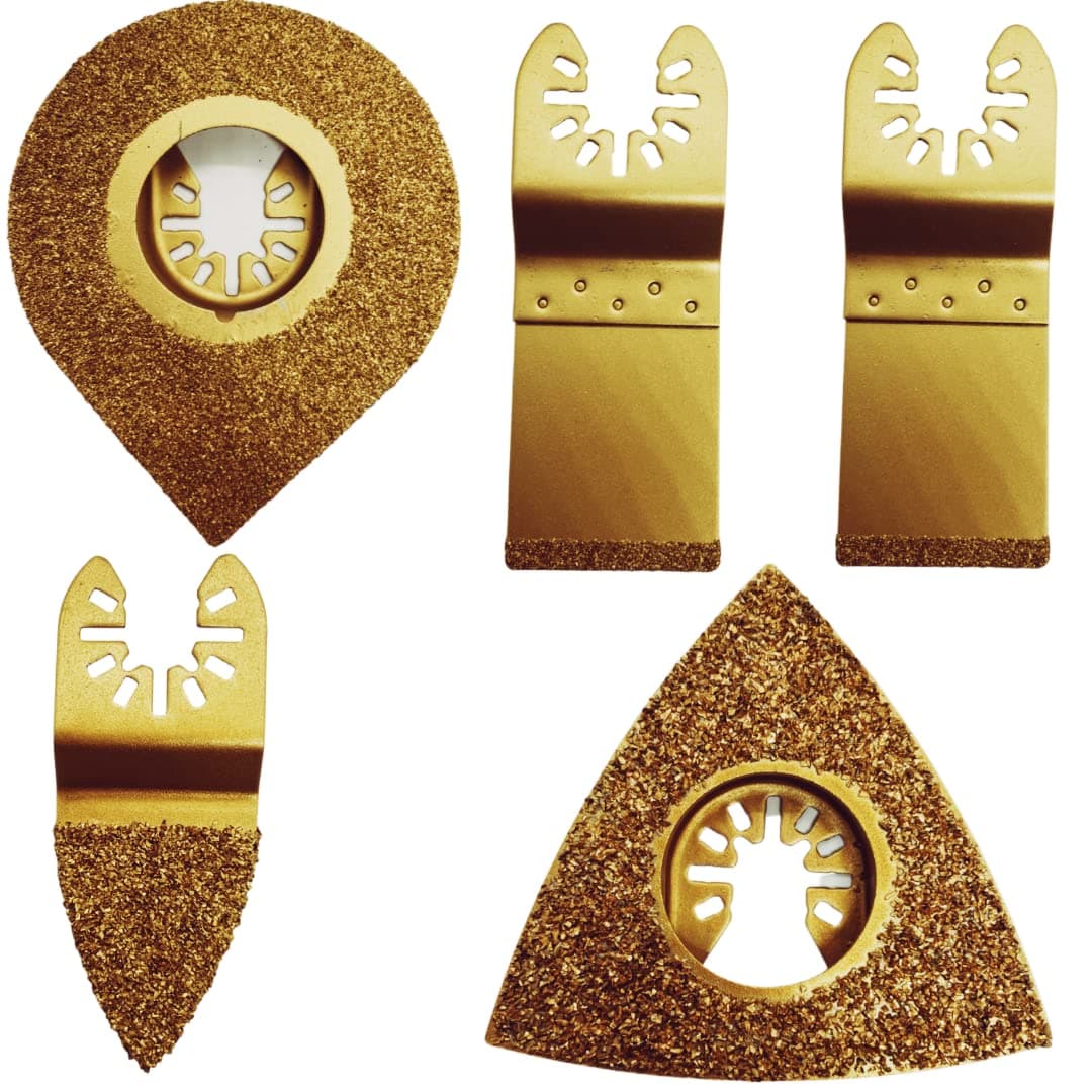 Rennie Tool Company5 x s Oscillating Multi Carbide Grouting Blades Compatible with Stanley Black & Decker Bosch Fein Multimaster Dremel Makita Einhell Parkside Ryobi Dewalt Multi- Grout Remover