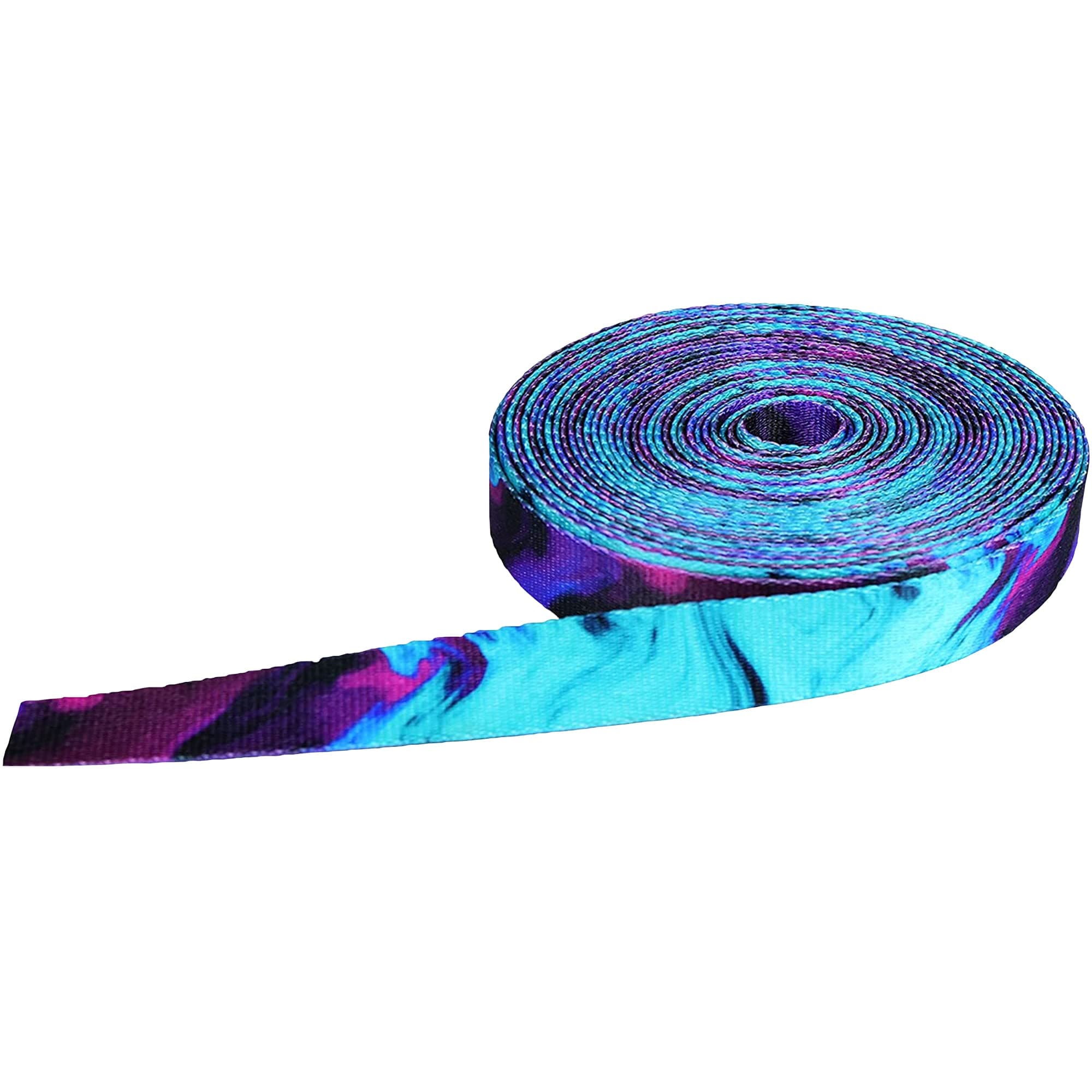 Print Poly Webbing - Utility Strap For Outdoor Activities, Crafts, Dog Leashes - 1 Inch x 10 Yards, Wicked Purple