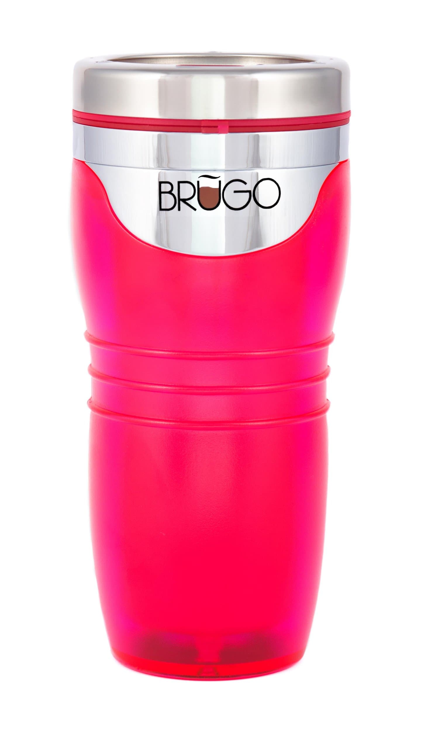 BRUGO 2nd Generation Leakproof Travel Mug with Built-in Temperature Control Chamber, Flamingo Pink