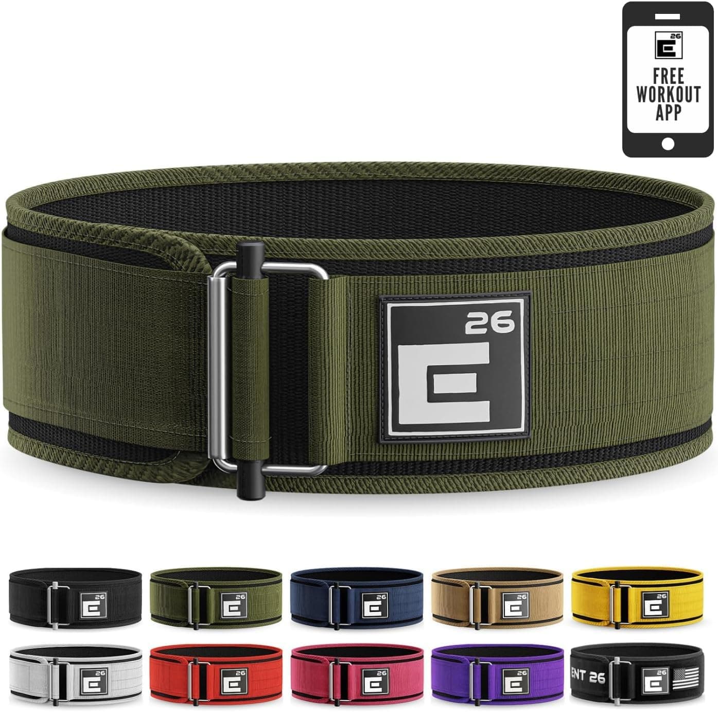 Self-Locking Weight Lifting Belt - Premium Weightlifting Belt for Serious Functional Fitness, Weight Lifting, and Olympic Lifting Athletes - Lifting Support for Men and Women