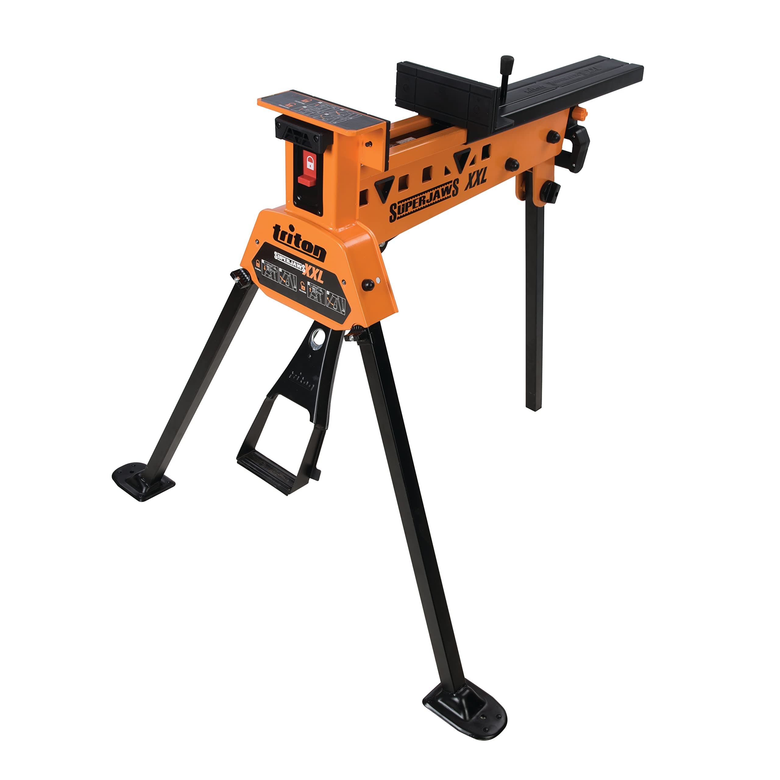 Triton SuperJaws Portable Clamping System – Extra-Extra Large (XXL), Heavy-Duty Free-Standing Work Support, Orange (SJA100XL)