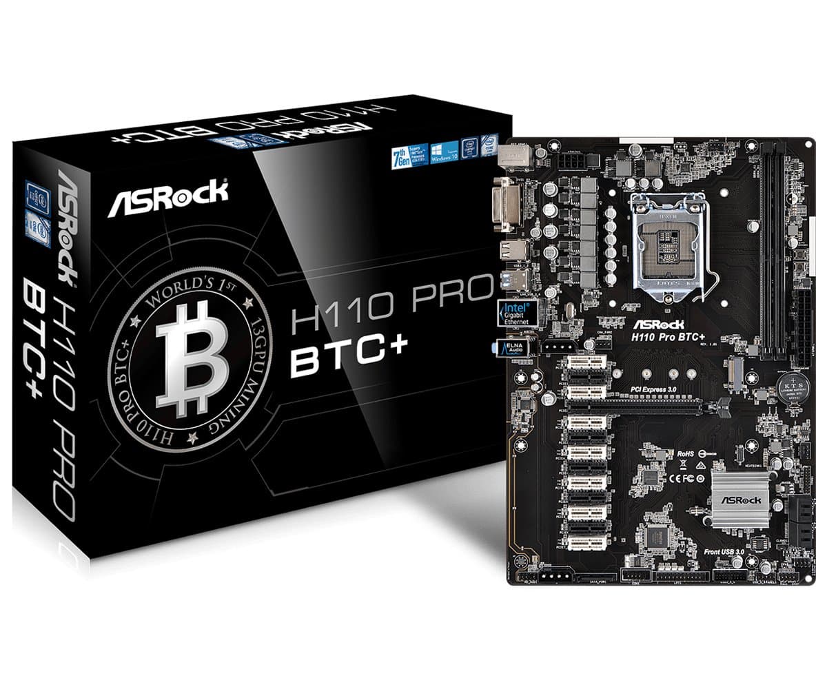 H110 Pro BTC+ 13GPU Mining Motherboard Cryptocurrency