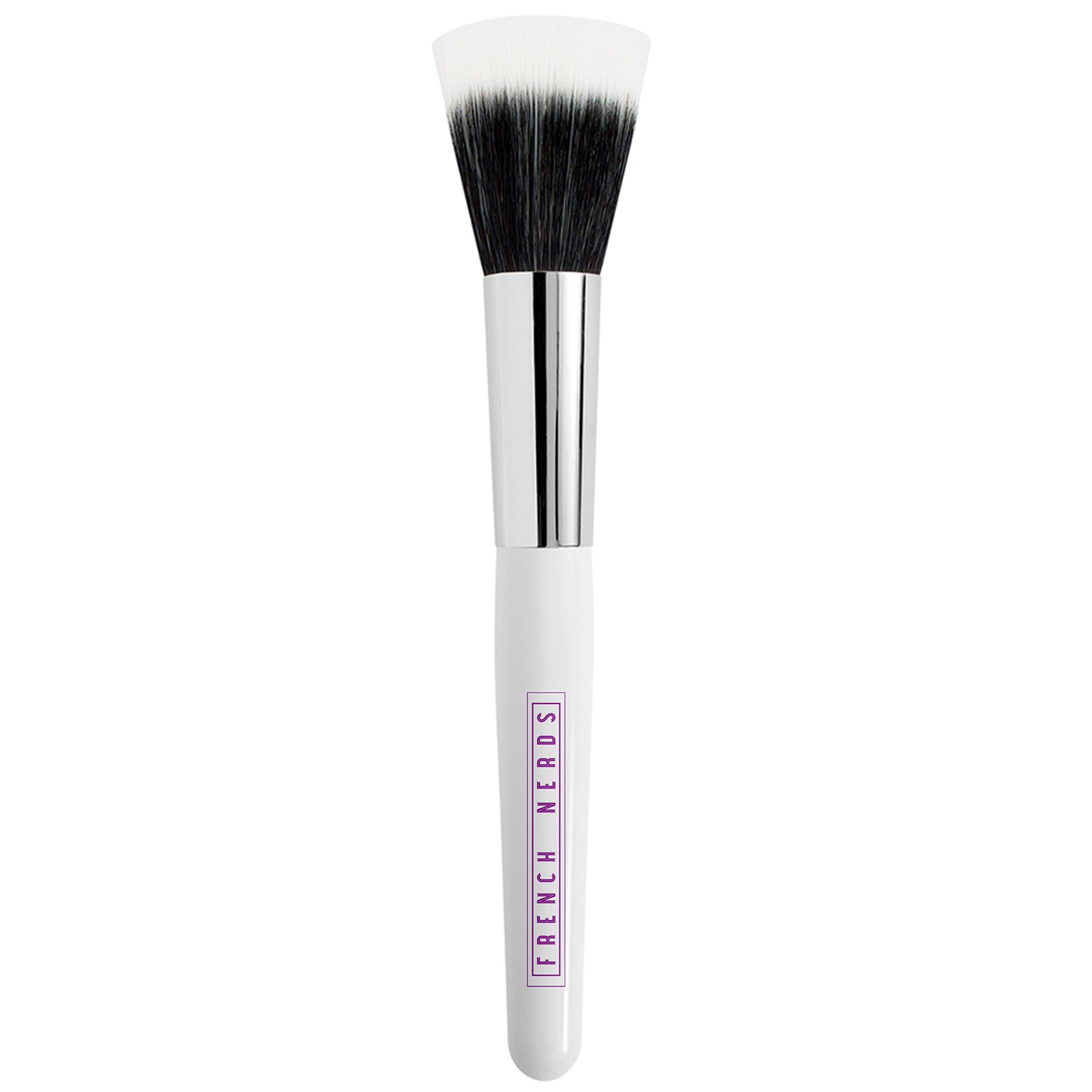 Tapered Tip Makeup Brush - Cream or Powder Make Up - Blush, Foundation & Finishing Cosmetics - Soft Goat Hair Bristles with Wooden Handle - French Nerds