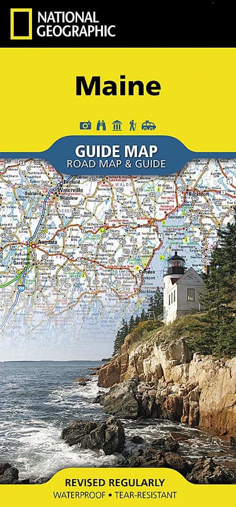 Maine State Guide Map by National Geographic – Waterproof Foldable Road Map with Acadia National Park, Coastal Drives, Campgrounds & Hiking Trails – Maine Travel Map (National Geographic Guide Map)