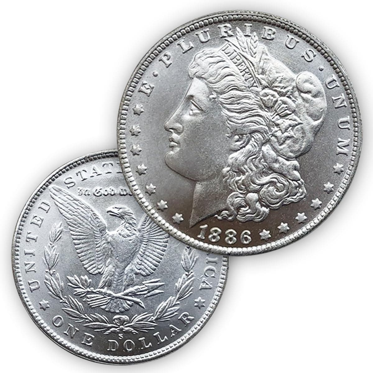 Mobiegar Morgan Silver Dollar 1 Coin Pre 1886 Morgan Silver Dollar Silvery