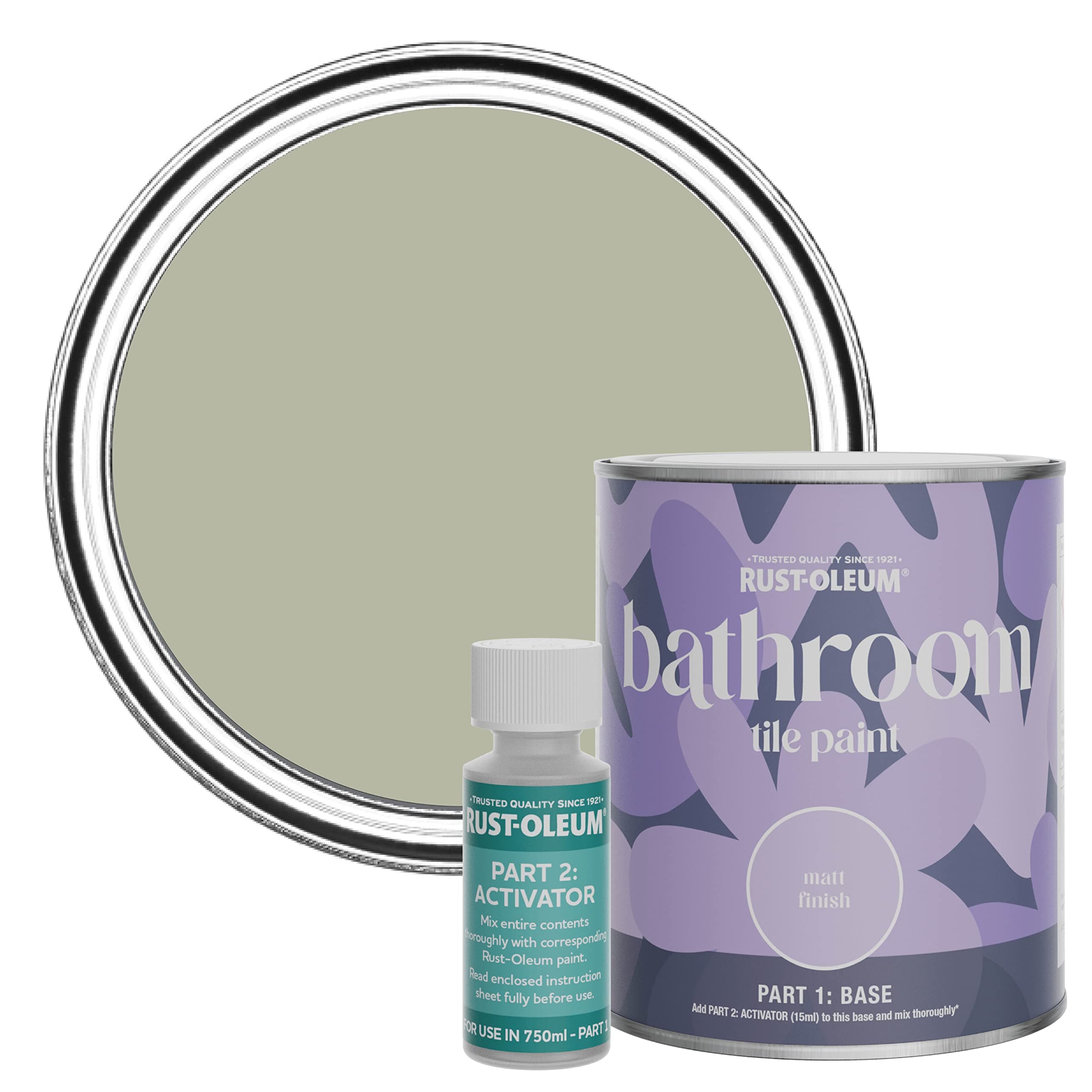 Rust-OleumBrown Water-Resistant Bathroom Tile Paint in Matt Finish - Tanglewood 750ml