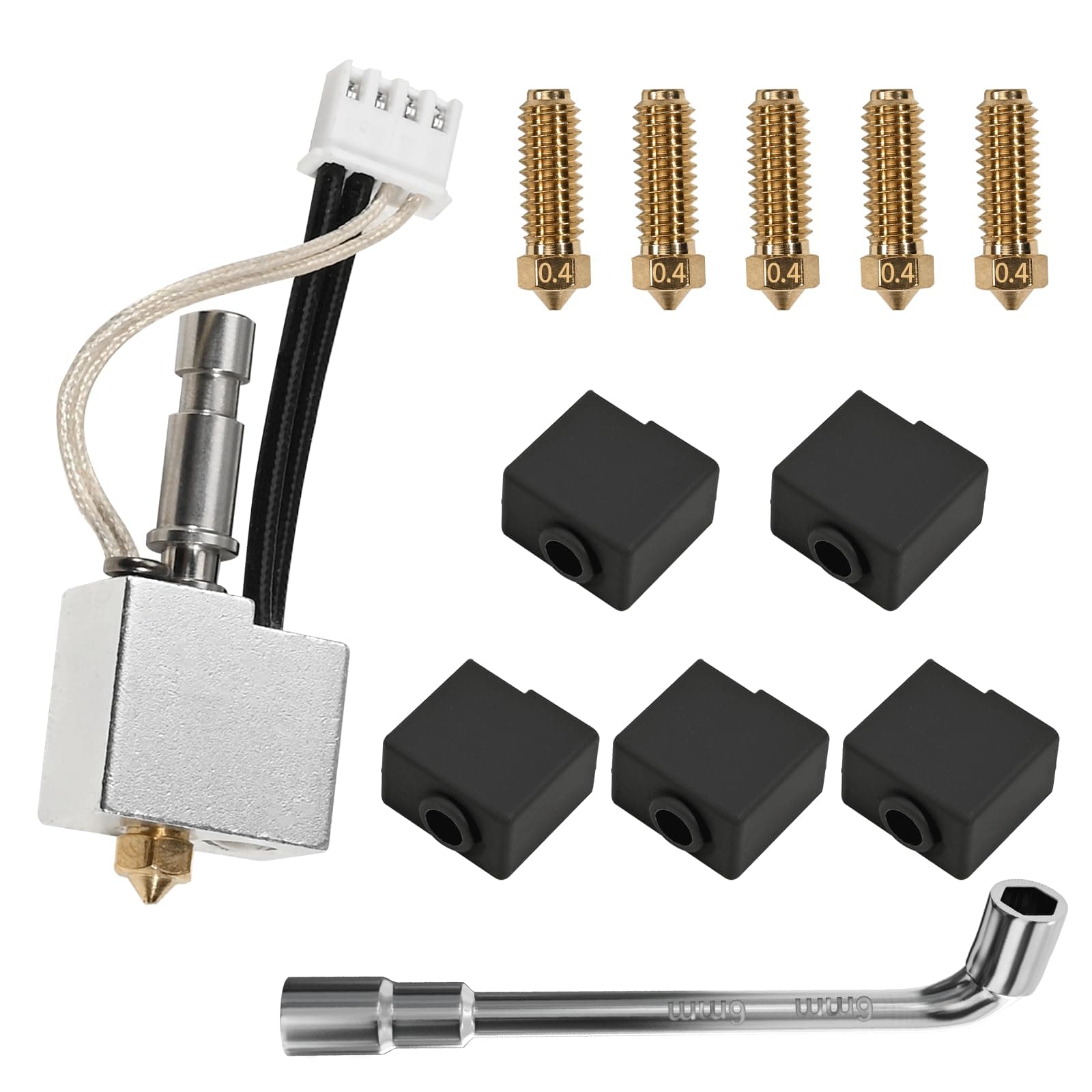 Hotend Kit for Kobra S1, Assembled Print Hot End Kit Head Extruder Replacement Kit, High Speed Print Head Heater Block Heating for Anycubic Kobra S1, Kobra S1 Combo 3D Printers