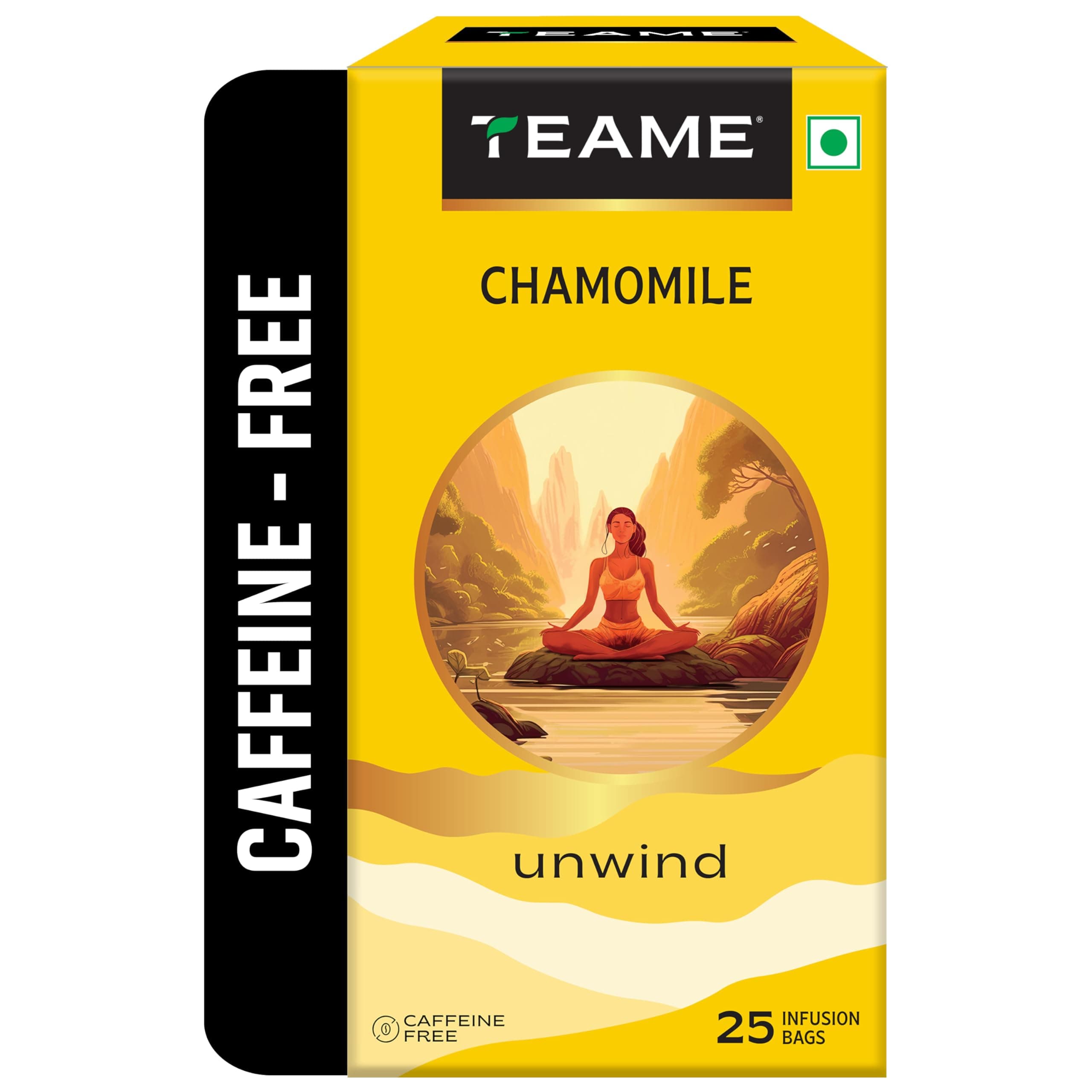 TE-A-ME Chamomile Tea - 25 Tea Bags | Camomile Tea for Sleep, Stress Relief & Relaxation | Unwind