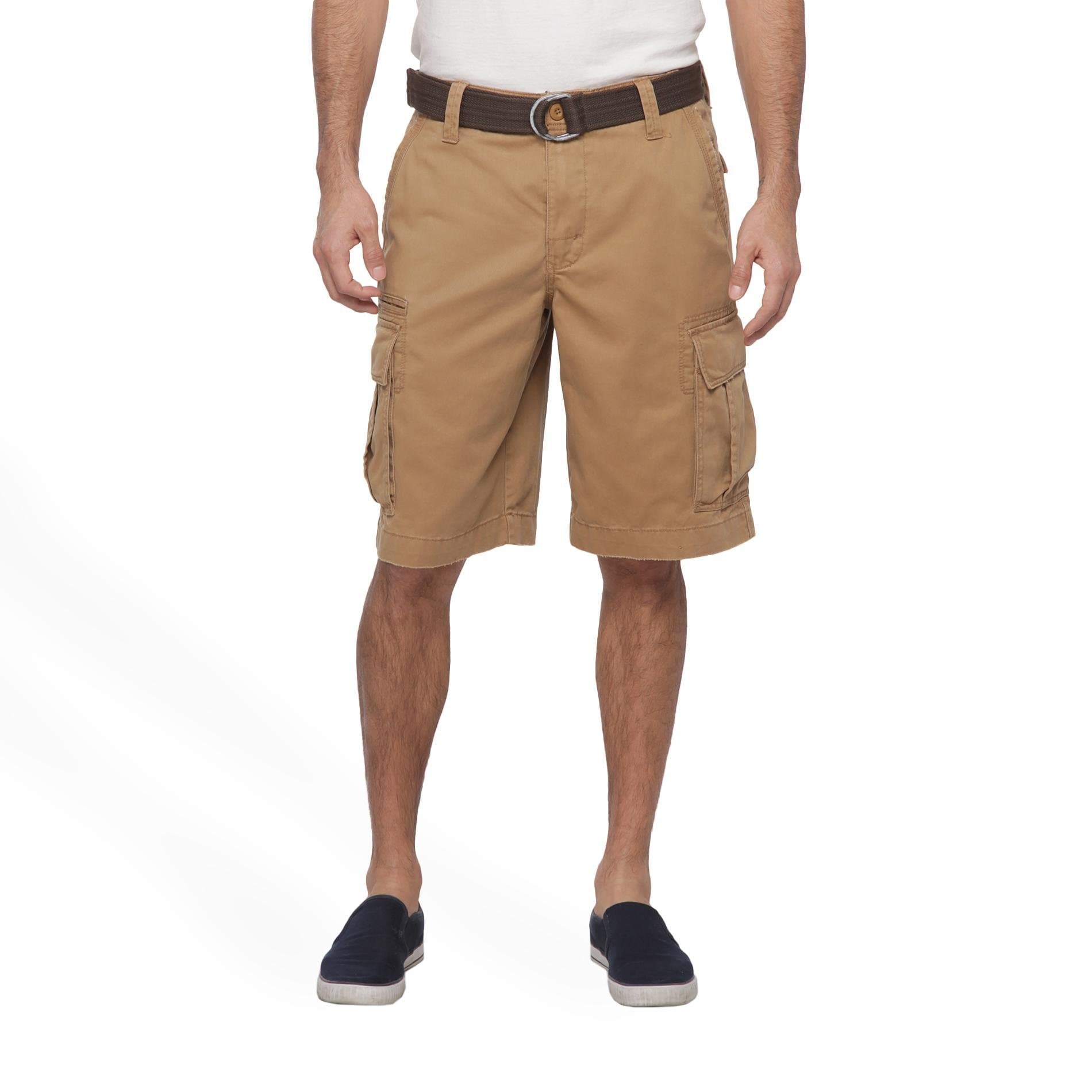 Roebuck Men's Belted Twill Cargo Shorts, 38W