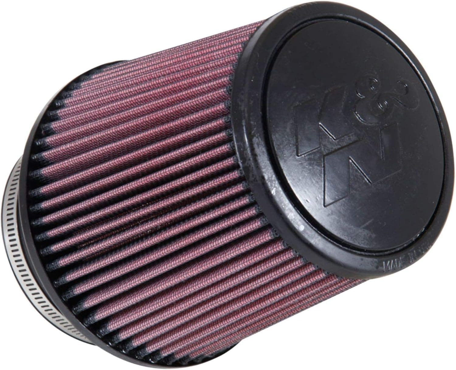 K&N Universal Clamp-On Air Filter: High Performance, Premium, Washable, Replacement Filter: Flange Diameter: 4 In, Filter Height: 6 In, Flange Length: 1.75 In, Shape: Round Tapered, RE-0850
