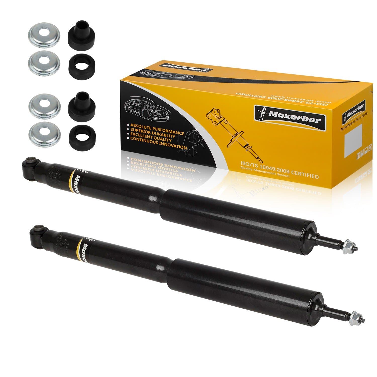 MaxorberFront Set Shocks Struts Absorber 344364 37104 34522 Compatible with 2003-2009 Dodge Ram 2500 Pickup 4WD