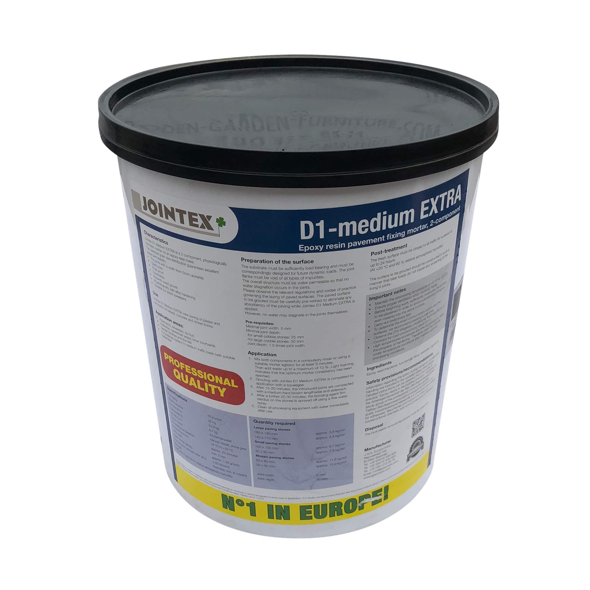 New 25kg Jointex D1 Professional Jointing Mortar Basalt (1 x 25kg)