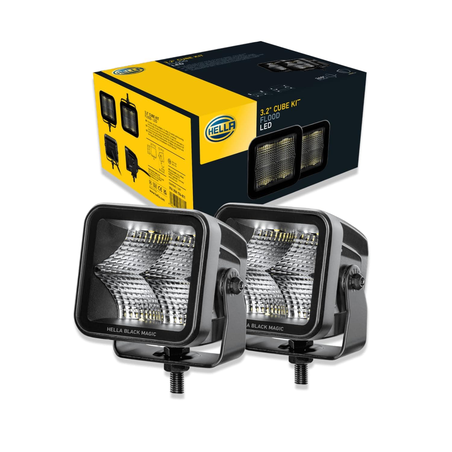 358176811 Black Magic LED Series 3.2" Cube Set - LED Flood Light - Off Road Driving Lights