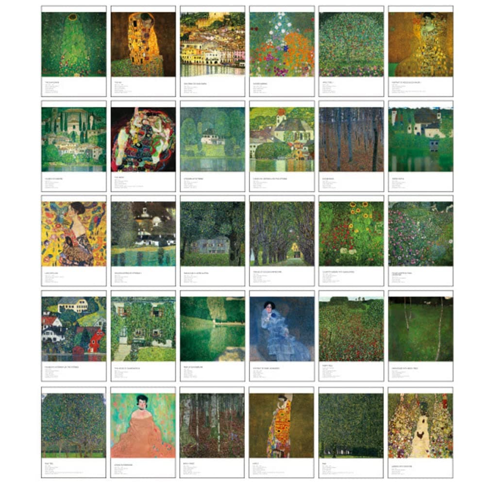 HOSTEESSCHOICE Gustav Klimt Postcard Set, 30 Pieces, 4 x 6 Inches, Perfect for Writing Thank You, Birthday, Festival, Sympathy or Condolence Messages