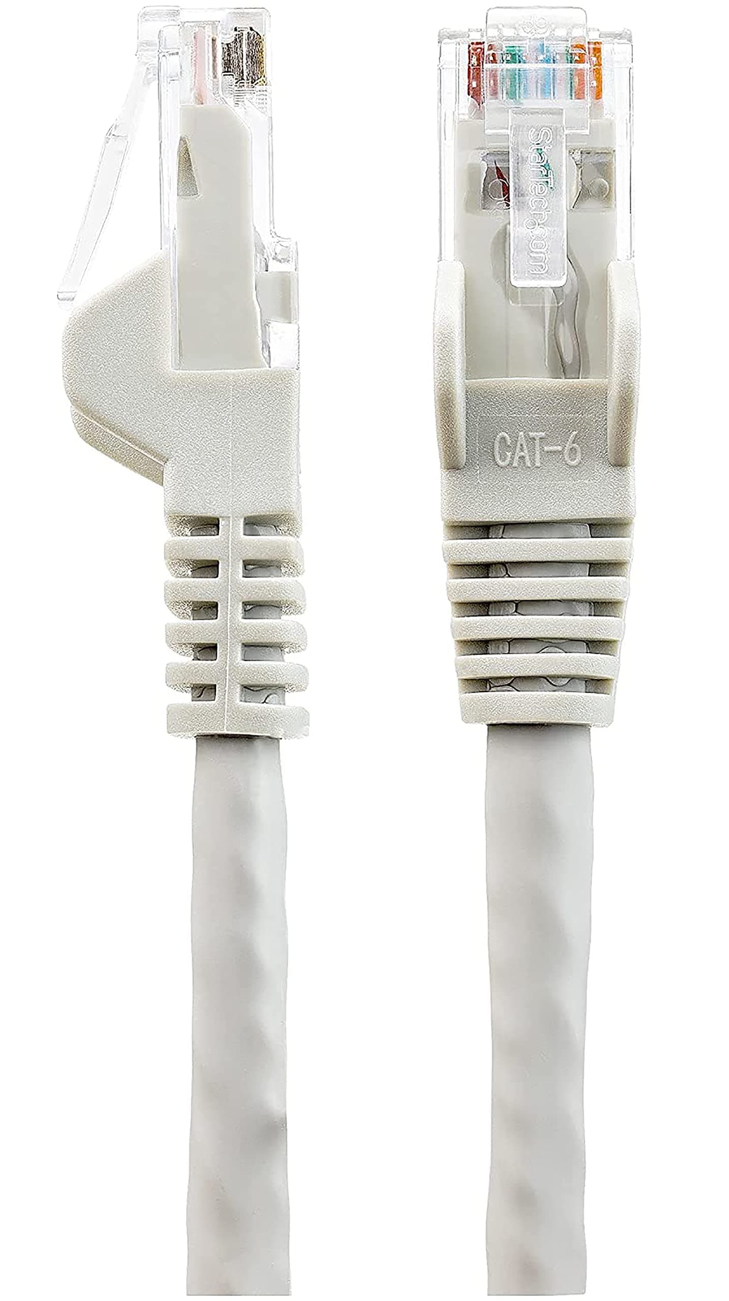 XLT Gray CAT 6 Gigabit Ethernet Wire -650MHz 100W PoE RJ45 UTP Molded Network/Patch Cord w/Strain Relief/Fluke d/Wiring is UL Certified/TIA (0.5M)