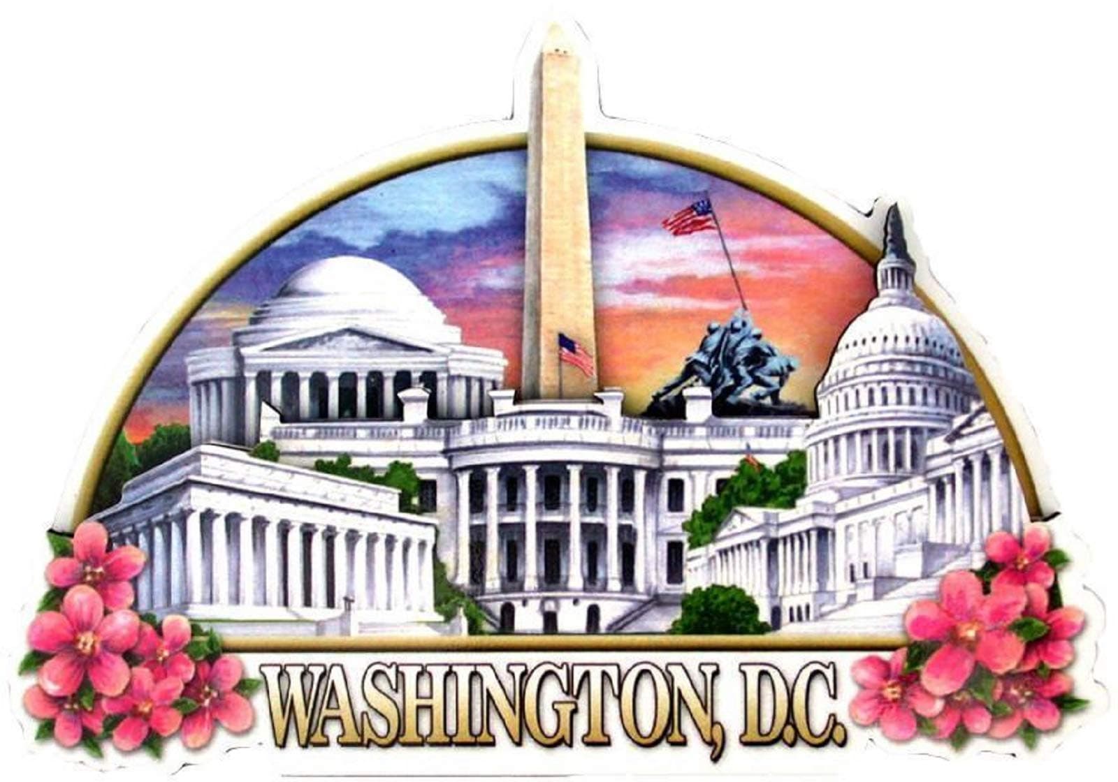 Washington D.C. Montage Artwood Fridge Magnet