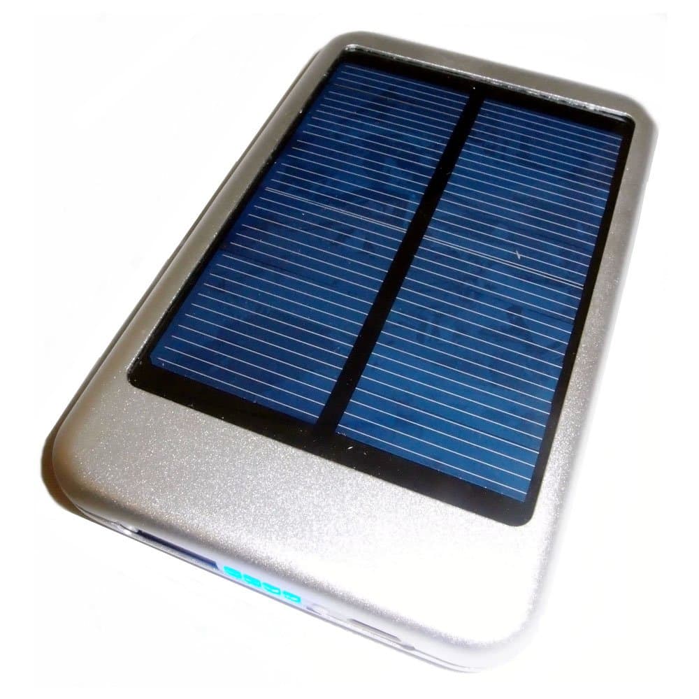 Lms Data Solar Powered Universal 5000 mAh Power Bank Charger with USB Port - Silver