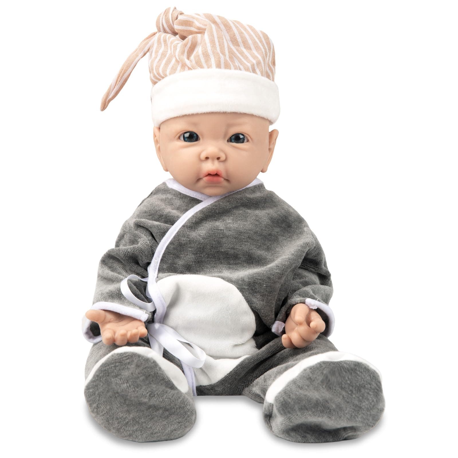 Vollence 17 inch Full Body Silicone Dolls Boy Anatomically Correct Real Silicone Baby Dolls Toys for Kids Toddlers Child Children Birthday Chirstmas Gifts - Boy