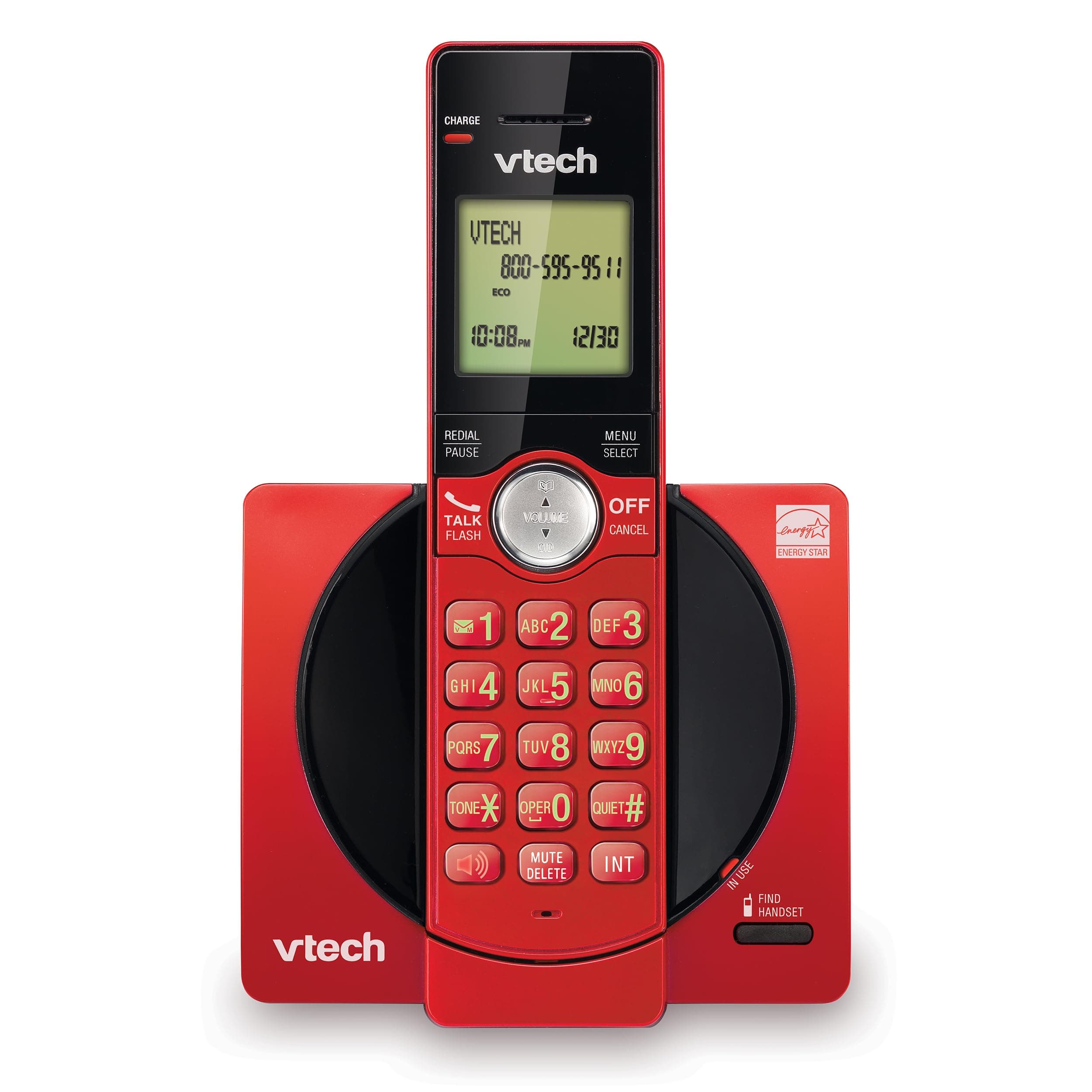 VTech CS6919-16 DECT 6.0 Cordless Phone with Caller ID - Red
