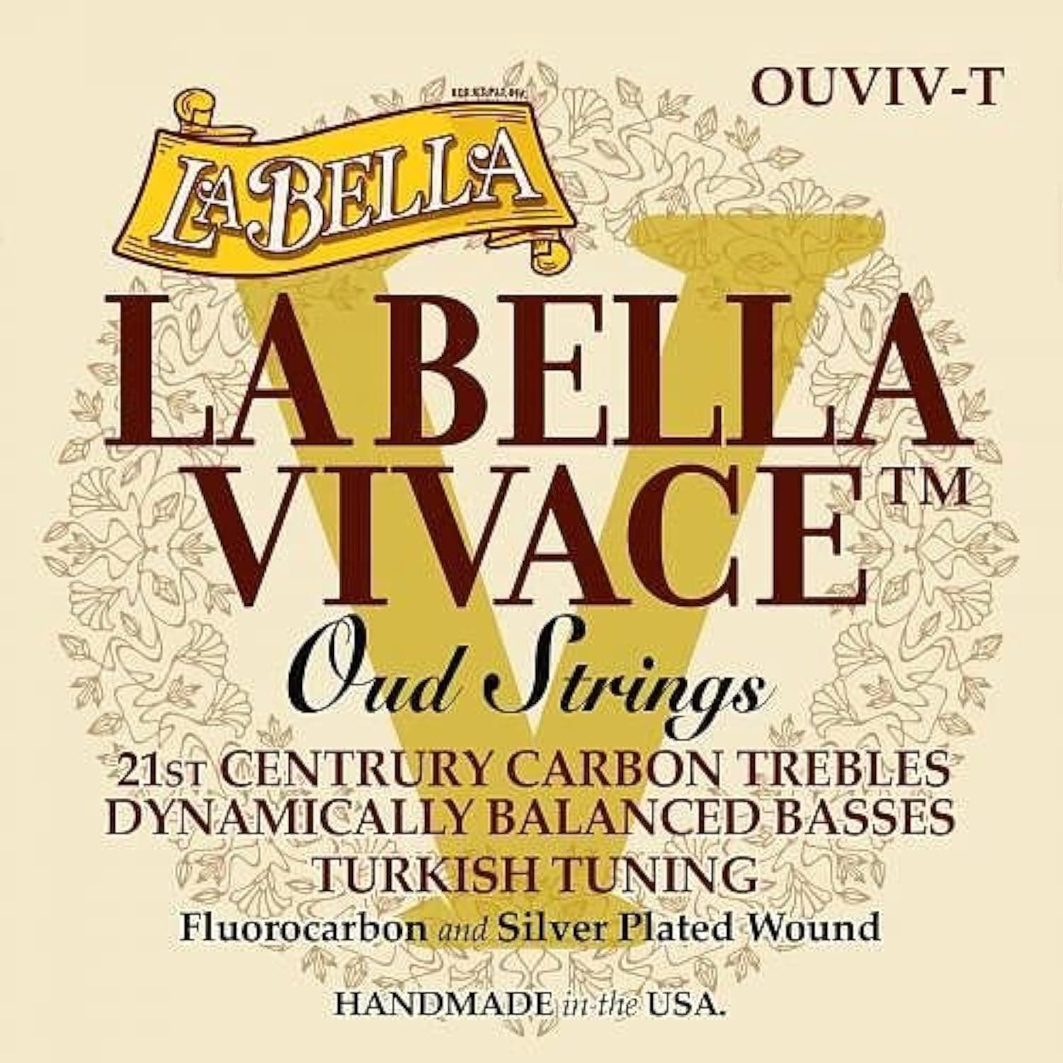 La Bella OUVIV-T La Bella Vivace Oud Strings Turkish Tuning 24-43