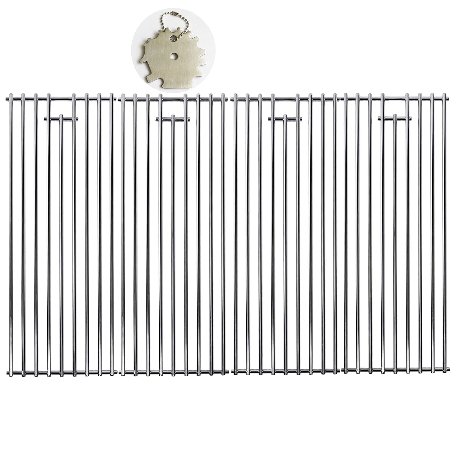 7mm 4 Pack Bull BBQ Lion Premium BBQ Grill Grate Replacement Parts For Bull 16517 BBQ Angus, Brahma, Lonstar Select, Outlaw Steer Premium, Lonestar Select, 7 Burner Premium, 65073 L60000 L75000 L90000