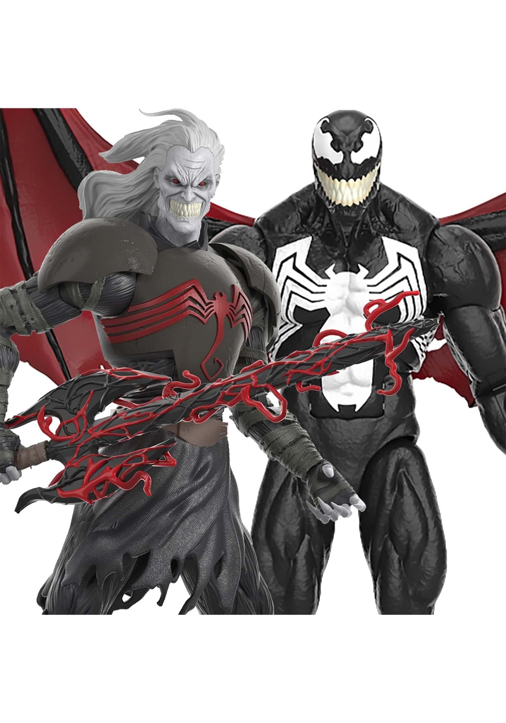 Legends Series 60th Anniversary, Knull and Venom 2-Pack King in Black 6-inch Action Figures, 5 Accessories