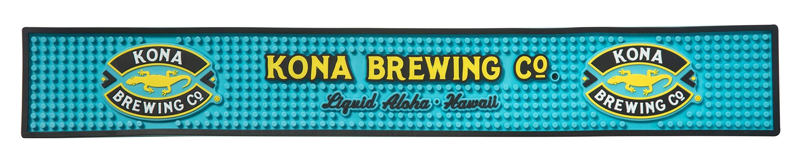 Kona Brewing Co Big Wave Professional Bar Mat, Heavy Duty Commercial Grade Non-Slip Rubber, Blue, Rectangular, 23 x 35 Inches