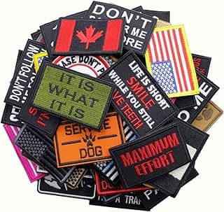 U-Sky Random Bundle 12 Pieces Tactical Morale Patches, Embroidery Hook and Loop Mix Pack Patches for Tactical Gears, Vest, Uniforms