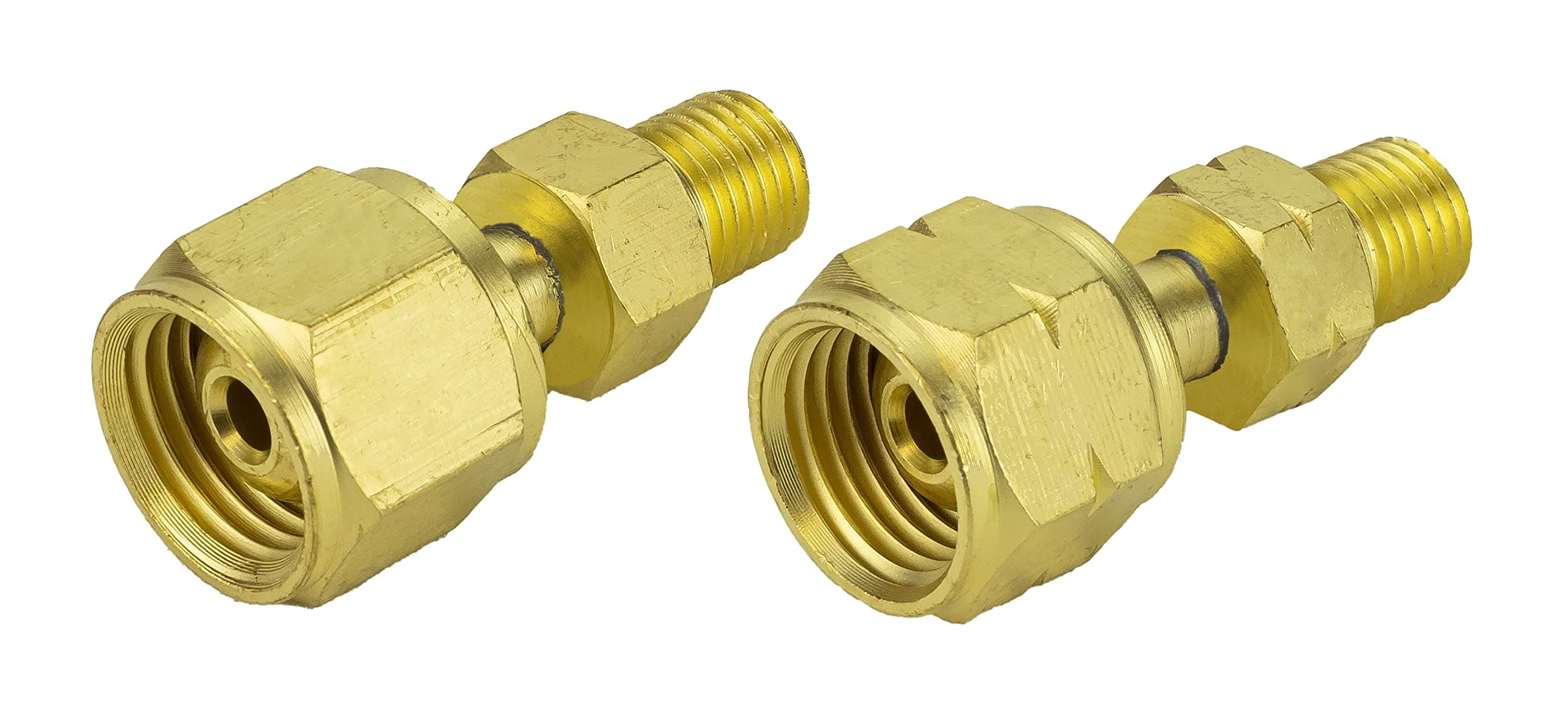 SÜA - Regulator/Torch to Hose Adaptors "B" 9/16"-18 to "A" 3/8"-24 for Oxygen and Acetylene/Propane