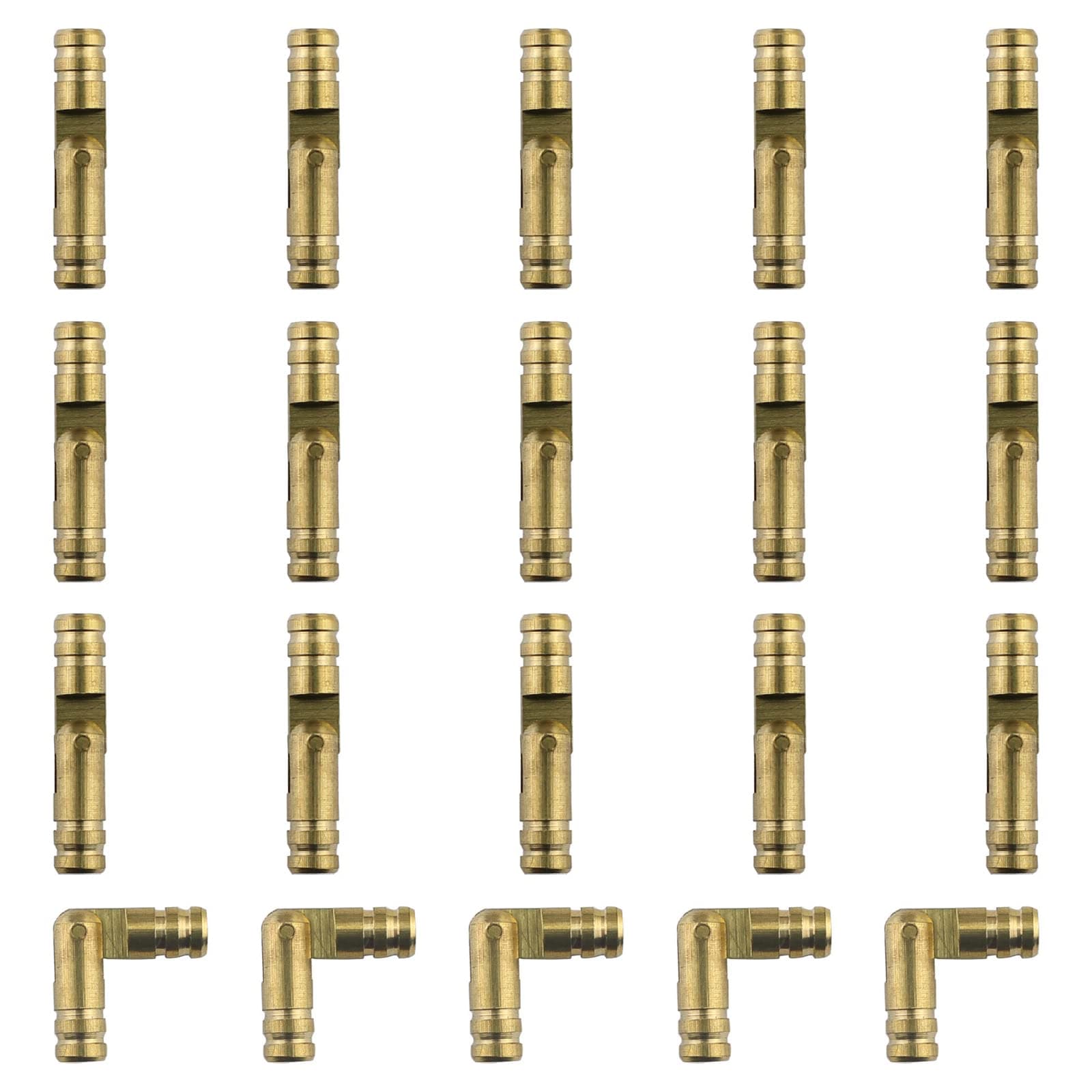 Barrel Hinges, 20Pcs Brass Invisible Hinges Hidden Cylindrical Barrel Hinges Mini Concealed Hinges for DIY Jewelry Box Hand Craft (M4 x 20mm)