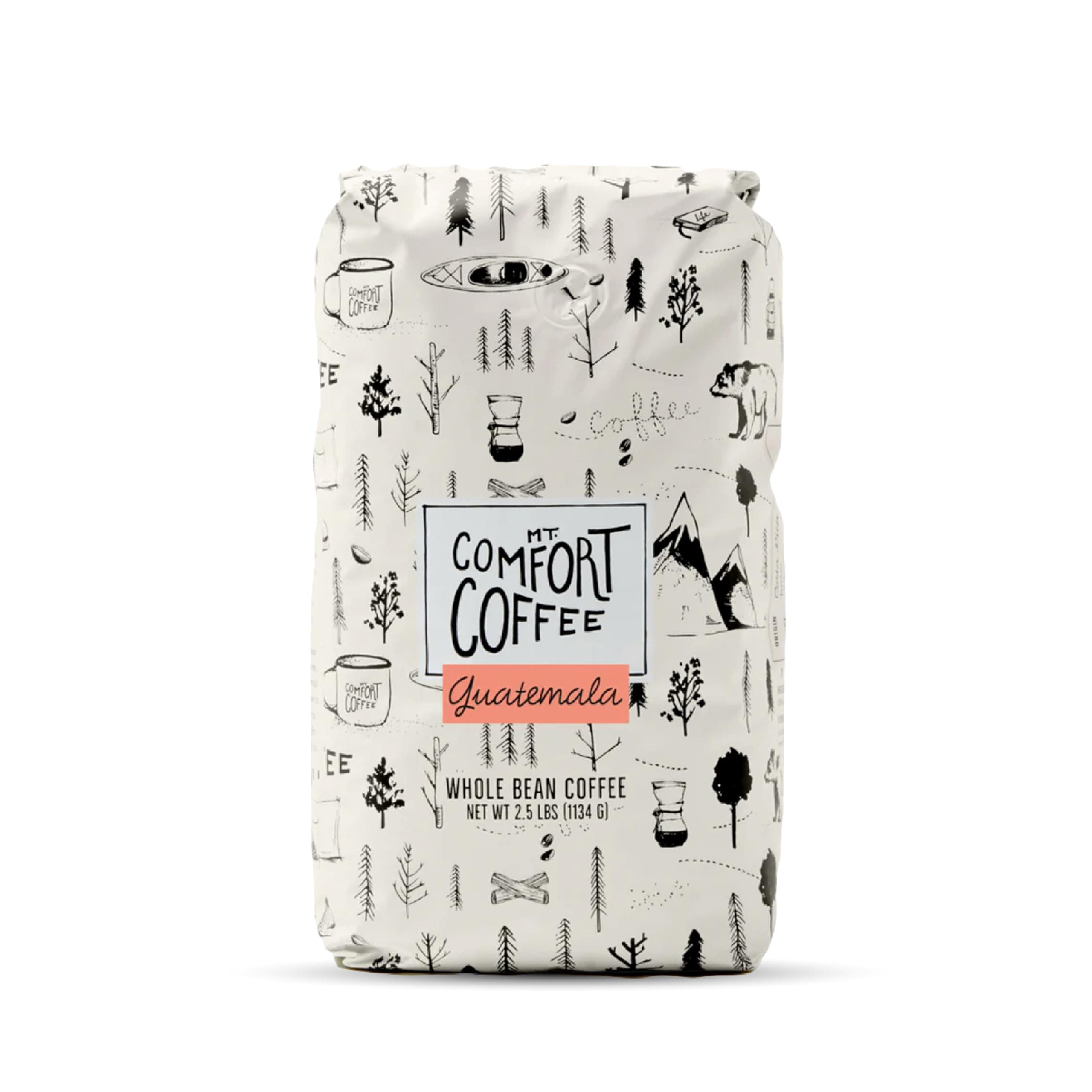 Mt. Comfort Coffee Guatemala Medium Roast, 2.5lb - Sourced From Small, Guatemalan Coffee Farms - Flavor Notes of Chocolate & Caramel - Roasted Whole Beans