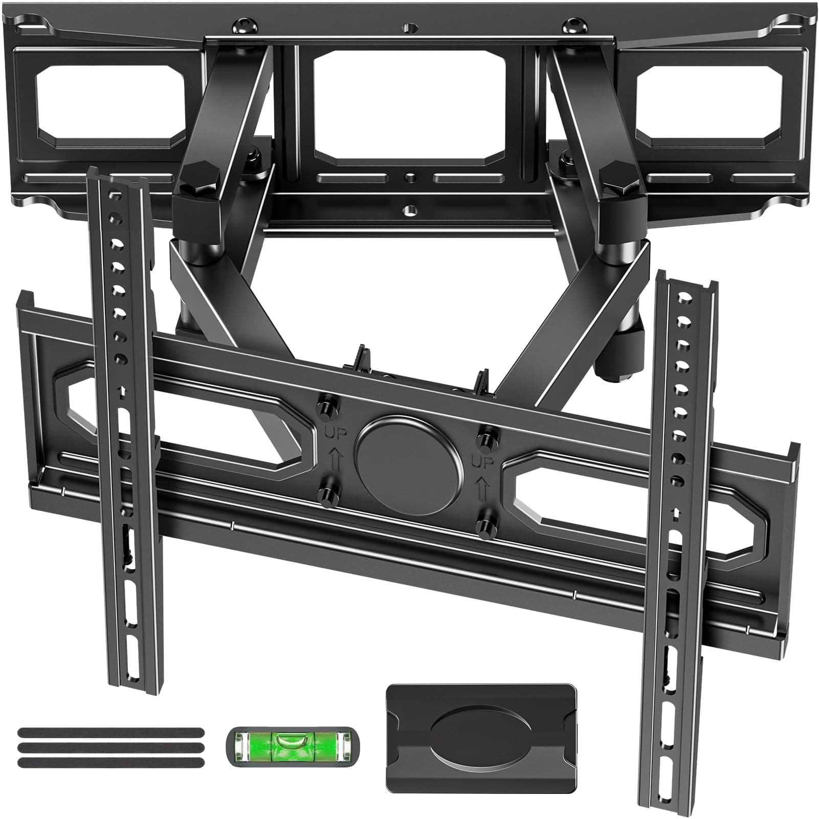 - EconoMe TV Wall Mount for Most 26-65 inch tvs, Full Motion TV Mount Swivel and Tilt, Wall Mount Bracket Max VESA 400x400mm, Holds up to 99 lbs, Fits 12” 16" Wood Studs.