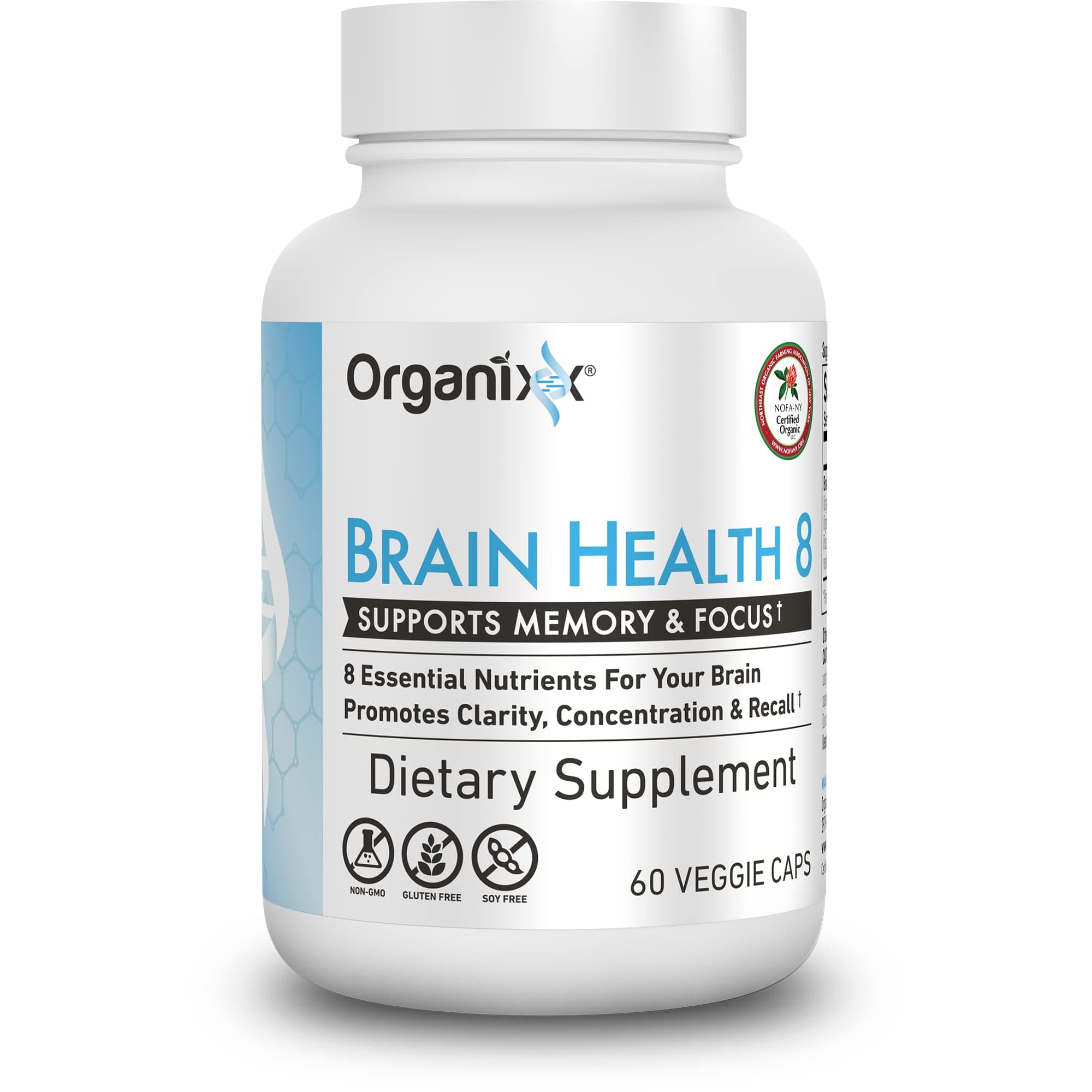 Organixx - Ageless Brain- Powerful Brain Health Support - 60 Capsules - Boost Memory Power, Clarity And Focus, Re-Energize Brain Cells, Promote A Balanced Mood