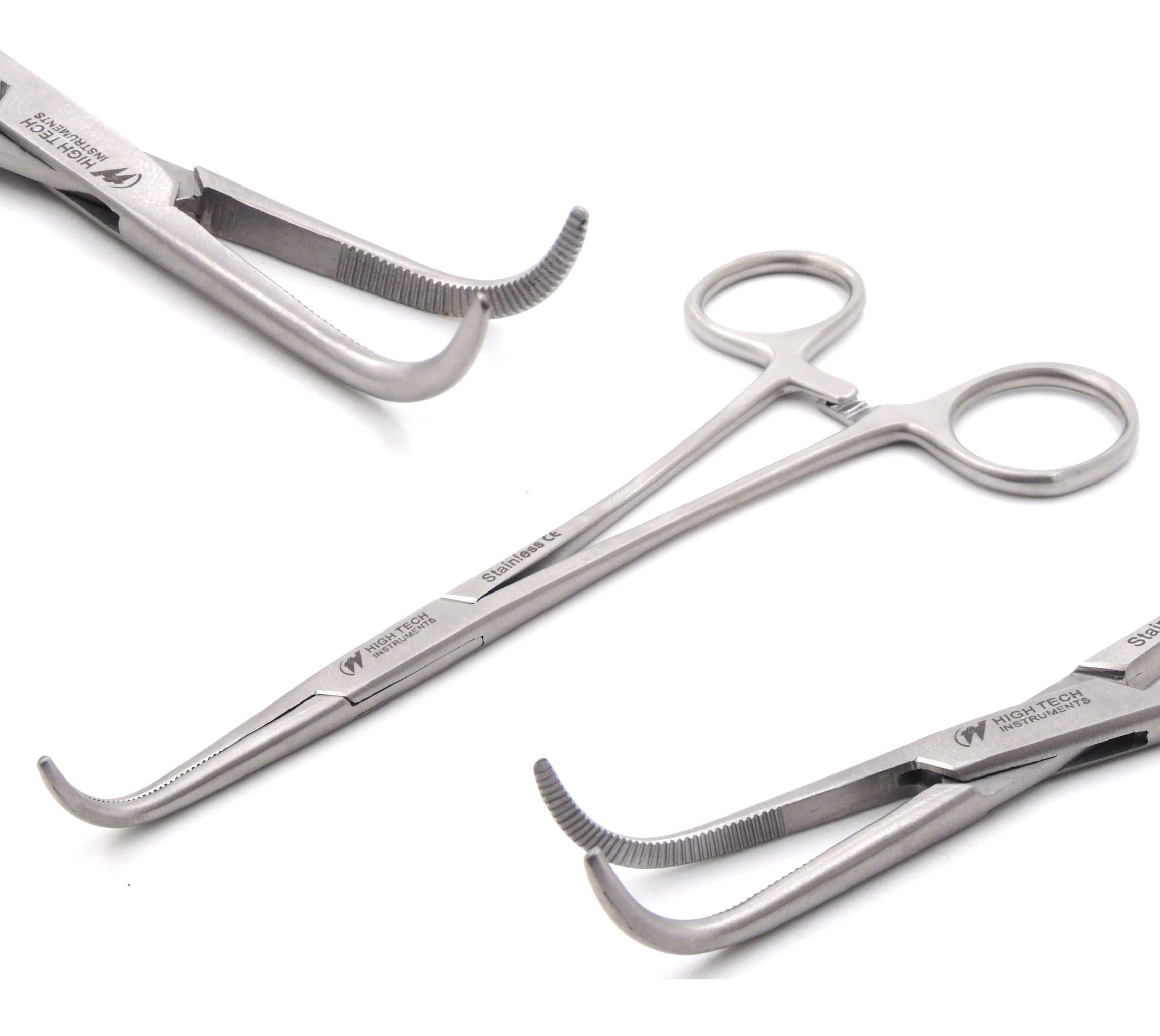 STAINLESS STEEL RIGHT ANGLE MIXTER HEMOSTAT FORCEPS 6" FINE POINT (HTI BRAND)