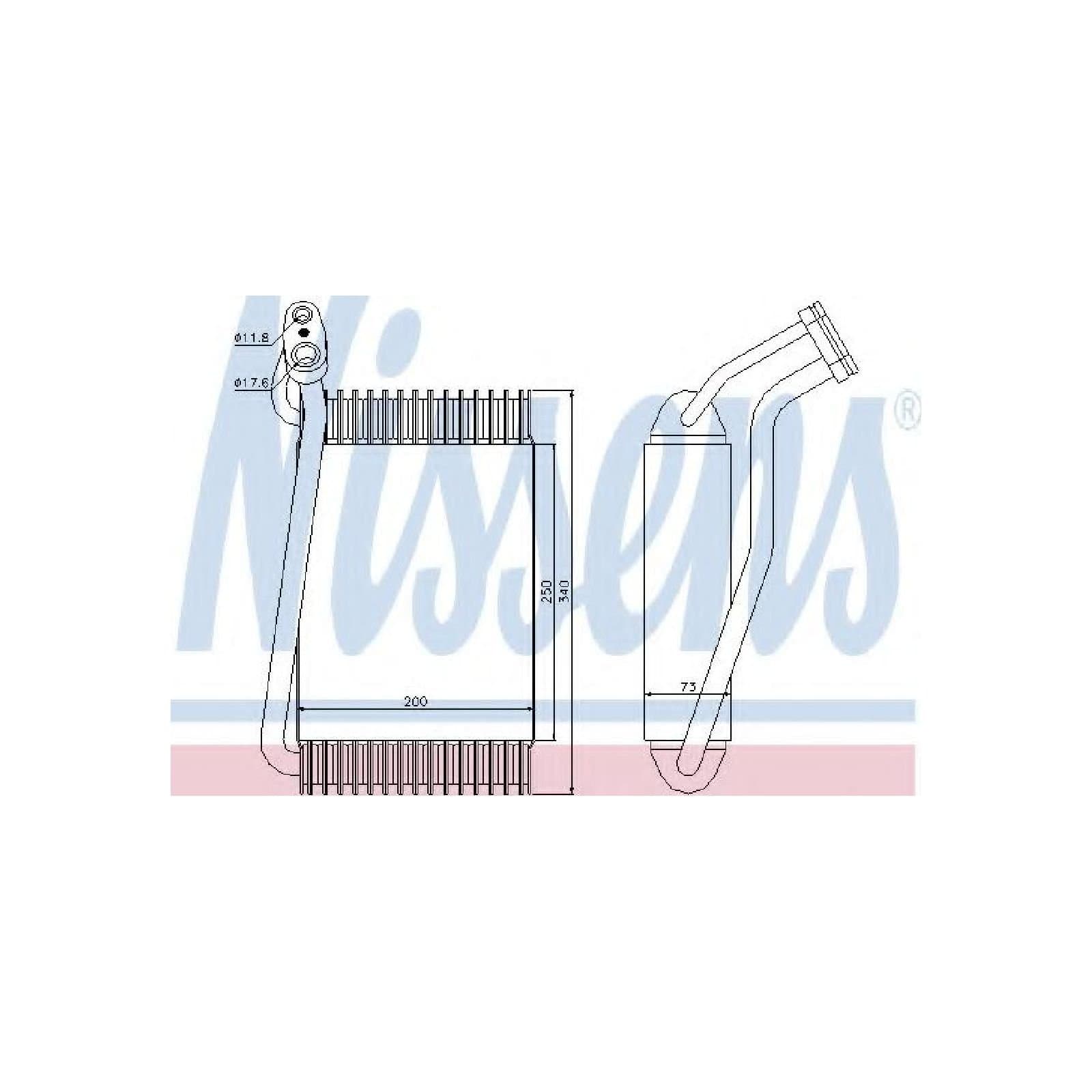 Nissens 92144 Evaporator, air conditioning