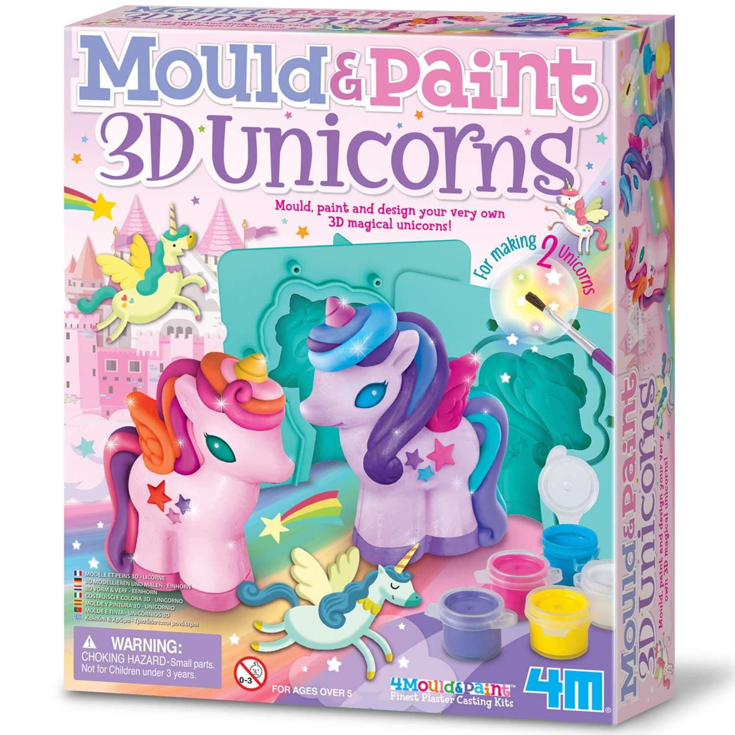 4M 4M, Mould & Paint-3D Glitter Unicorn