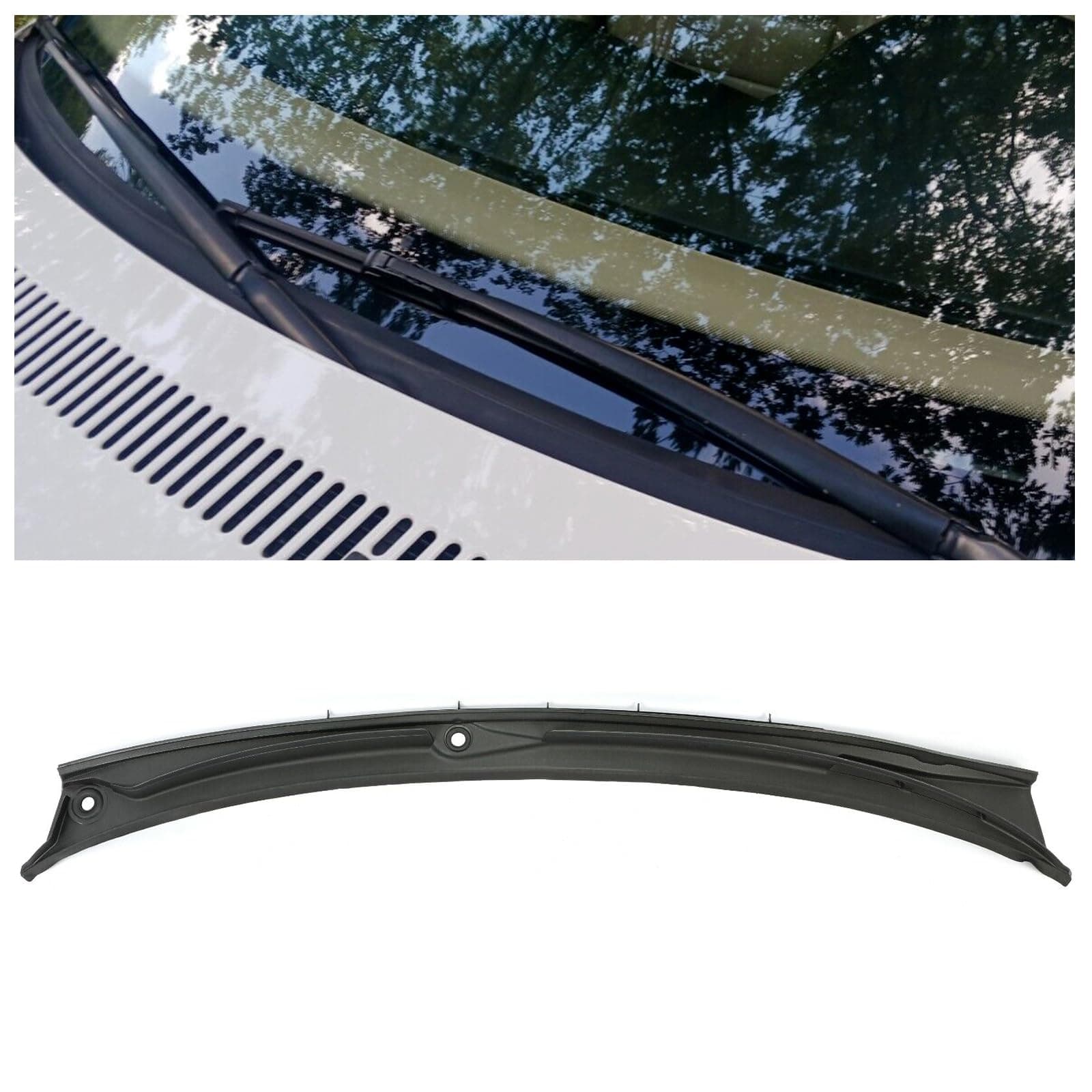 KUAFU Windshield Wiper Cowl Grille Vent Cover Panel Compatible with 1997-2006 BMW E46 323Ci 323i 325Ci 325i 325xi 328i 330Ci 330i 330xi M3 Motor Cowl Cover Replacement for 51718208483