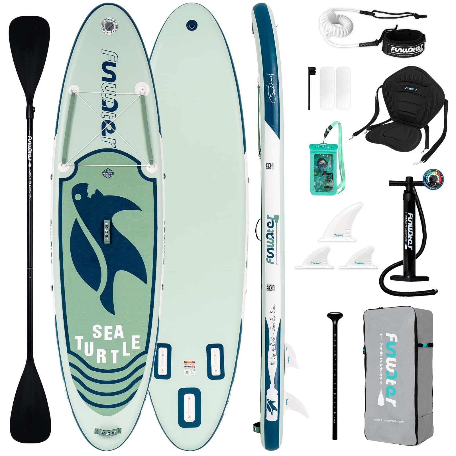 Inflatable Stand Up Paddle Board with Premium SUP Paddleboard Accessories, Anti-Slip EVA Deck, 11'6''/11'/10'6'' Paddle Boards for Adults & Youth of All Skill Levels