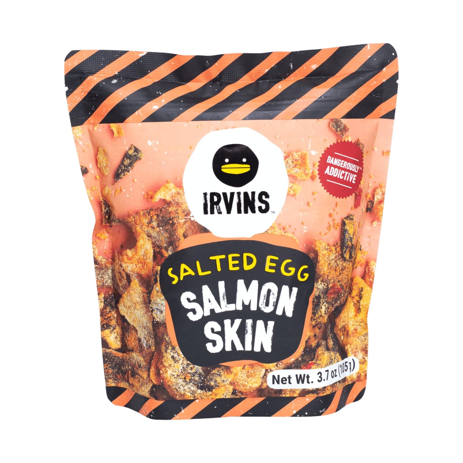 Salted Egg Salmon Skin Chips & Crisps – Premium Hand Cooked, Halal, Keto-Friendly, High Protein Snack | Dangerously Addictive | (3.3 oz, Pack of 6)