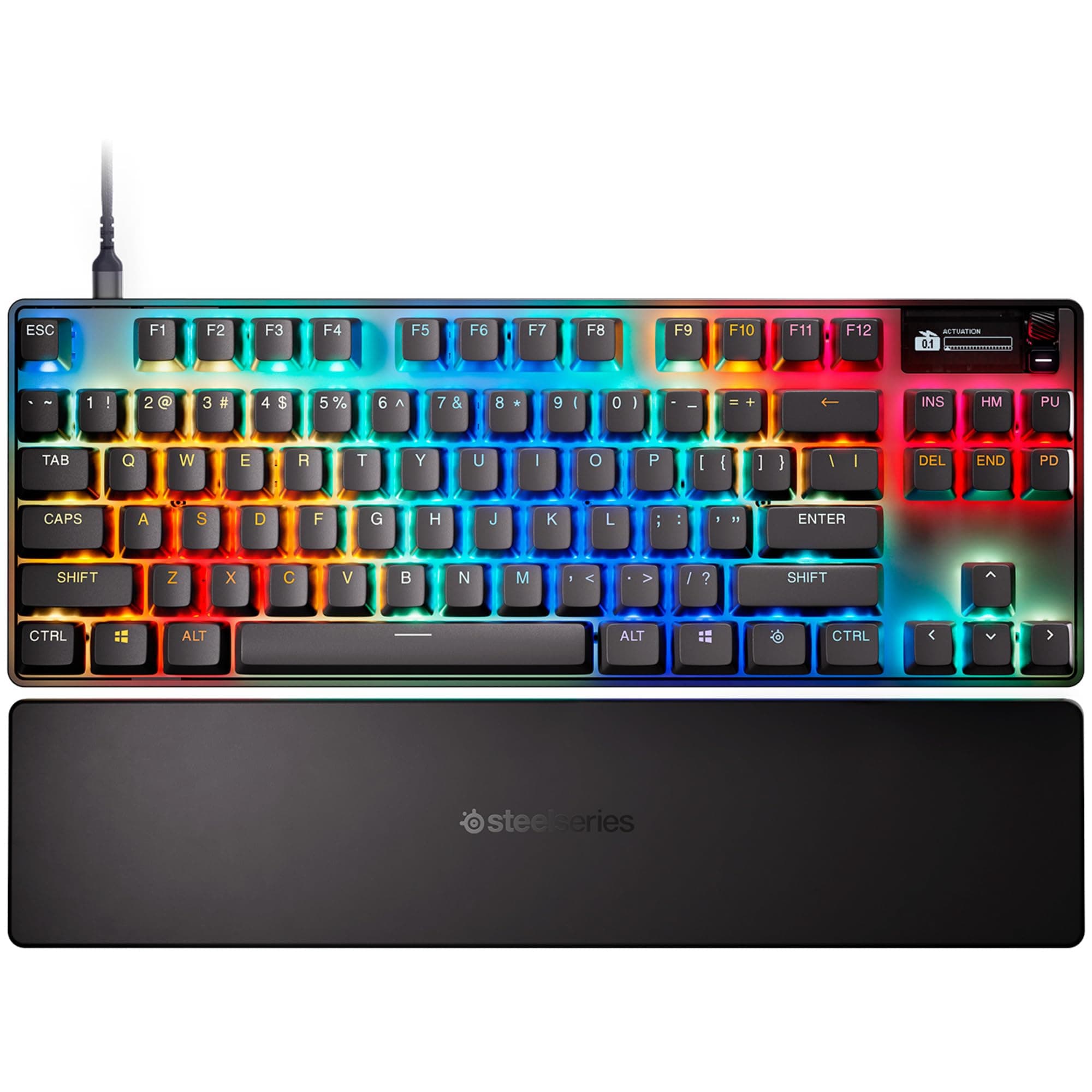 Apex Pro TKL Gen 3 - OmniPoint 3.0 HyperMagnetic Switches - Adjustable Actuation - Rapid Trigger - Game-Ready Presets - Protection Mode - Rapid Tap/SOCD - OLED - German Layout (QWERTZ)