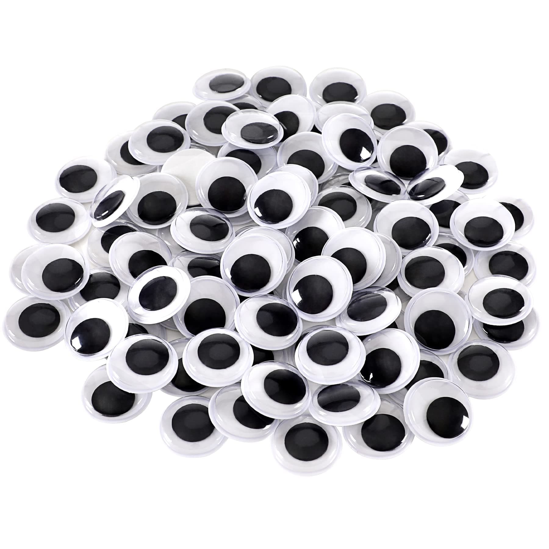 – 100 Pieces Wiggle Googly Eyes Self Adhesive Large Black White Eyes for DIY Crafts Decoration (20mm)
